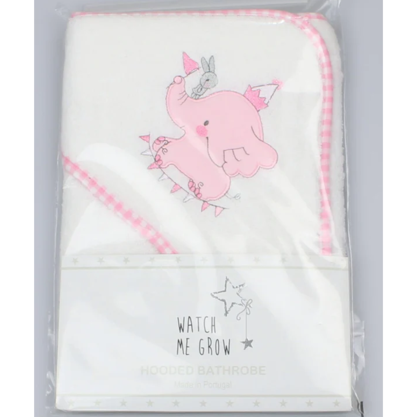 Pink Elephant Hooded Bath Towel