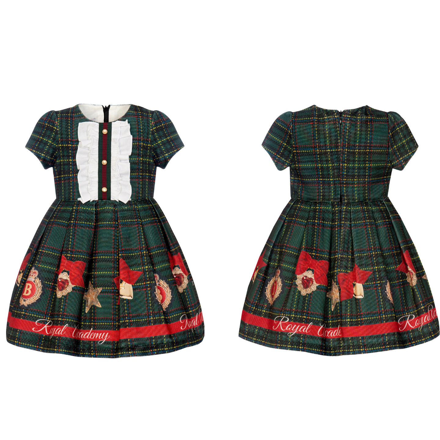 Balloon Chic Girls Green/Red Dress