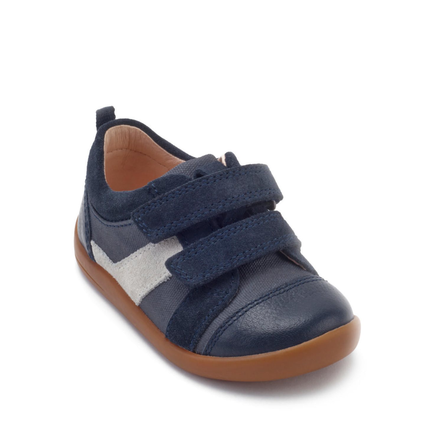 Start Rite Maze Navy Blue Canvas Suede Riptape First Walking Shoes