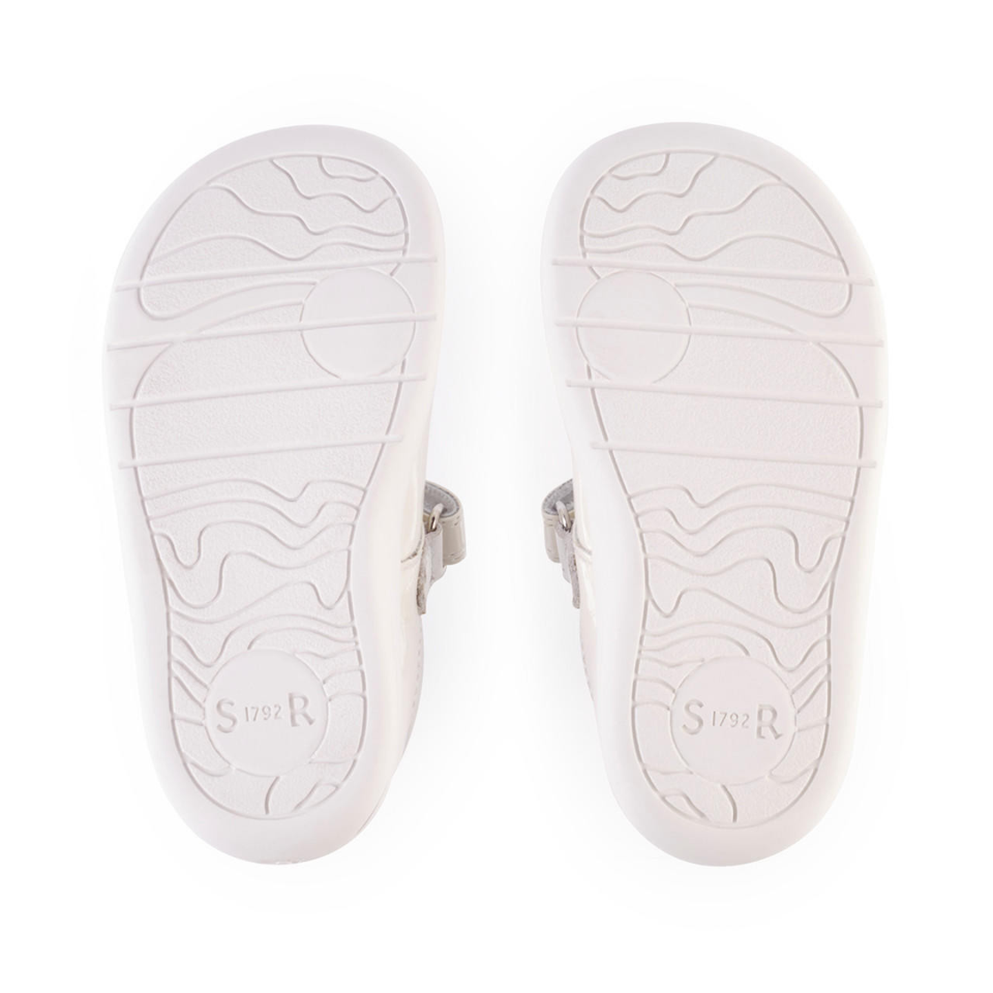 Start Rite Puzzle White Patent Girls Riptape First Walking Shoes