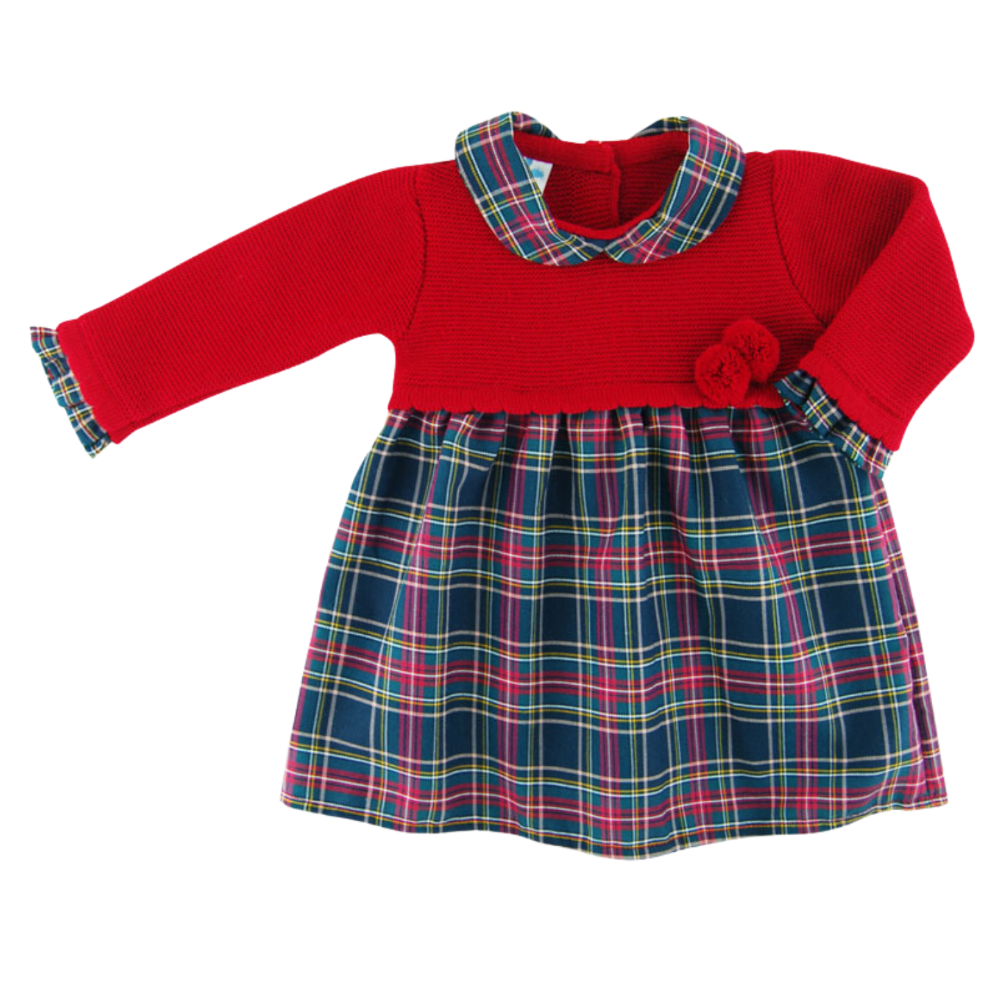 Sardon Girls Red Tartan Winter Dress