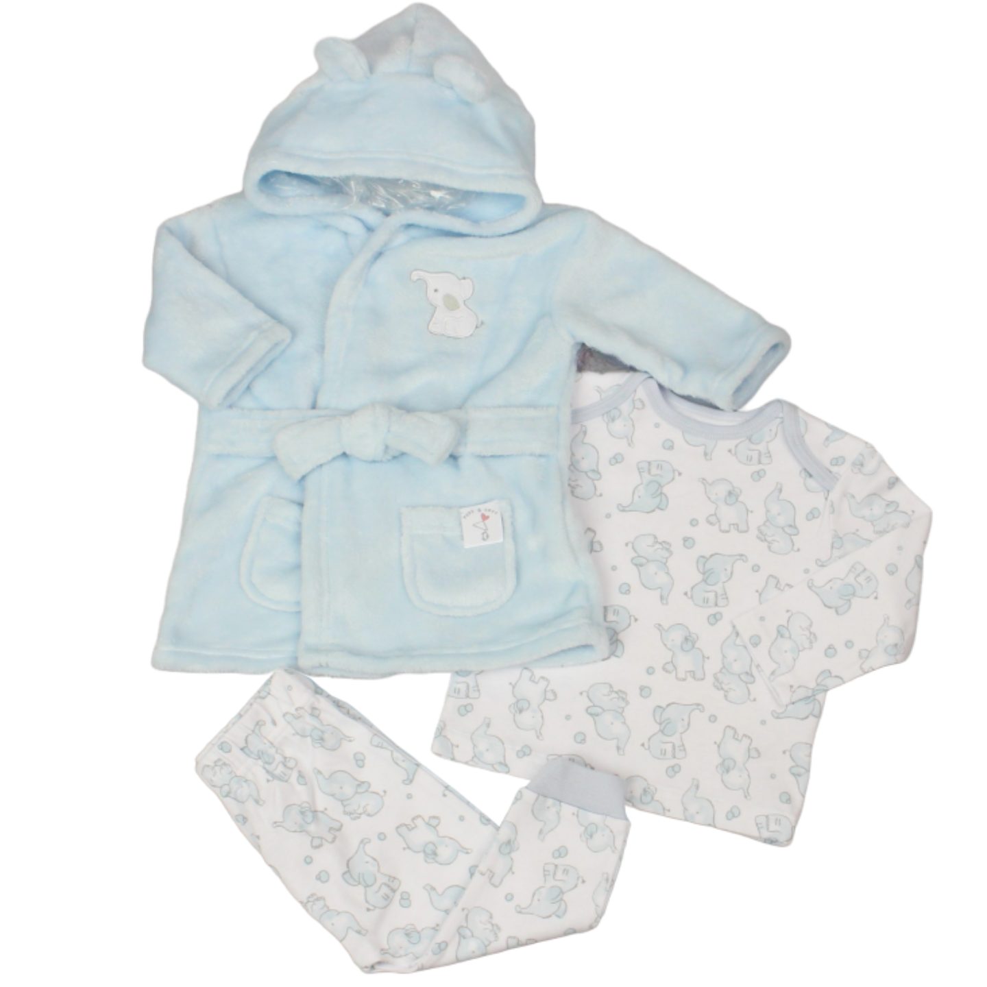 Blue Elephant Dressing Gown & Pyjama set