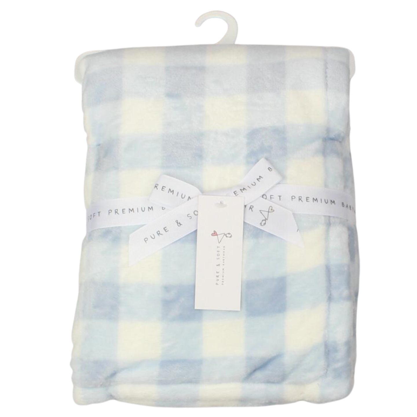 Blue Check Sherpa Wrap