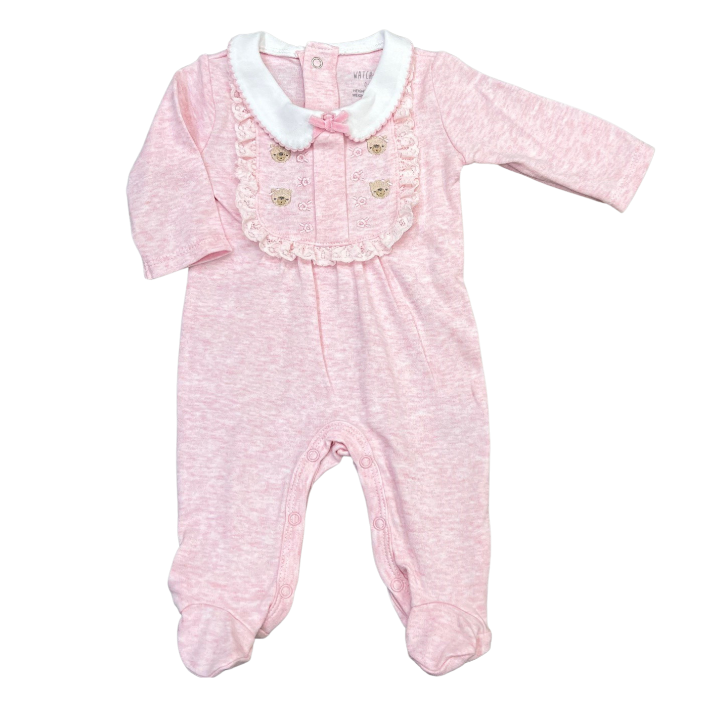 Pink Teddy Babygrow