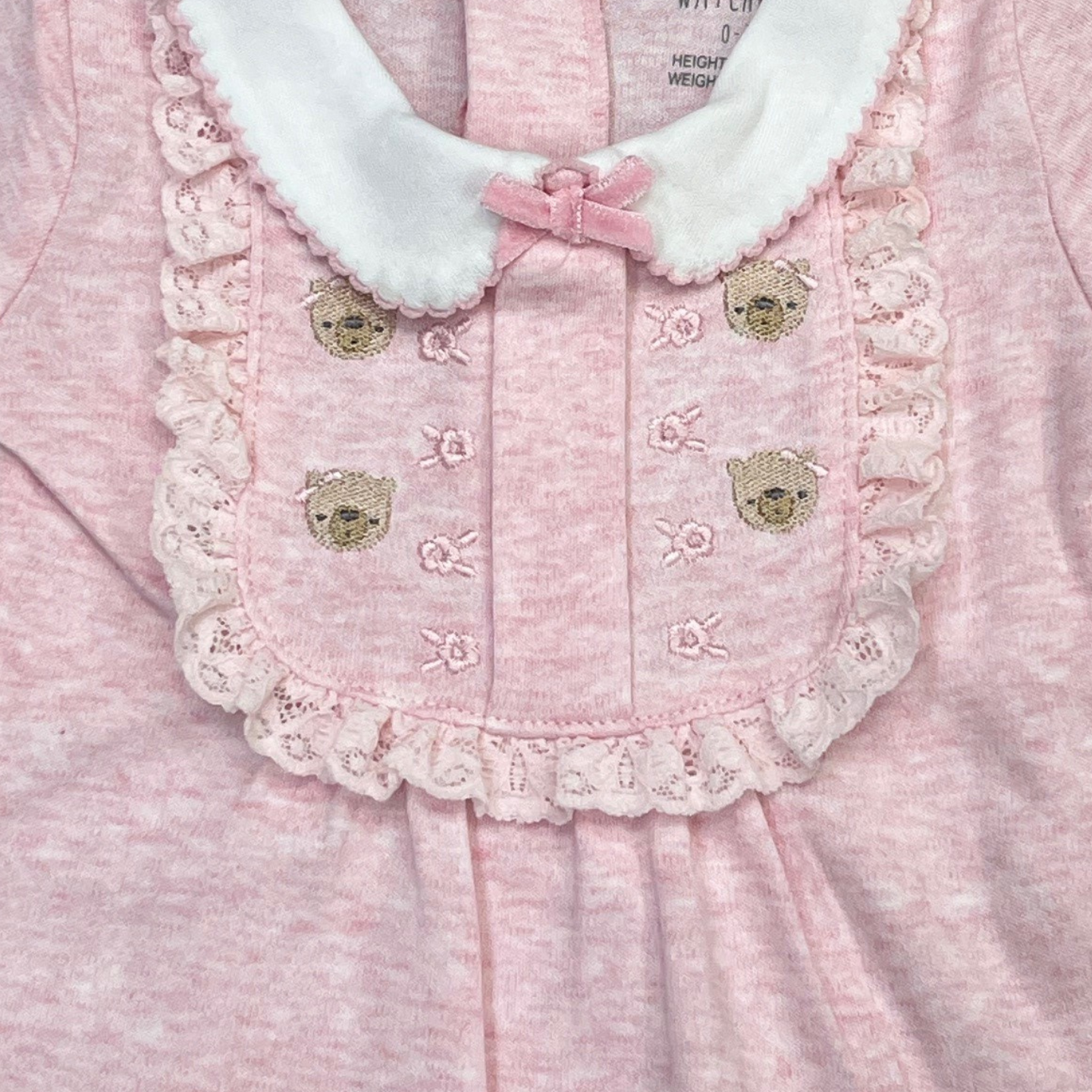 Pink Teddy Babygrow