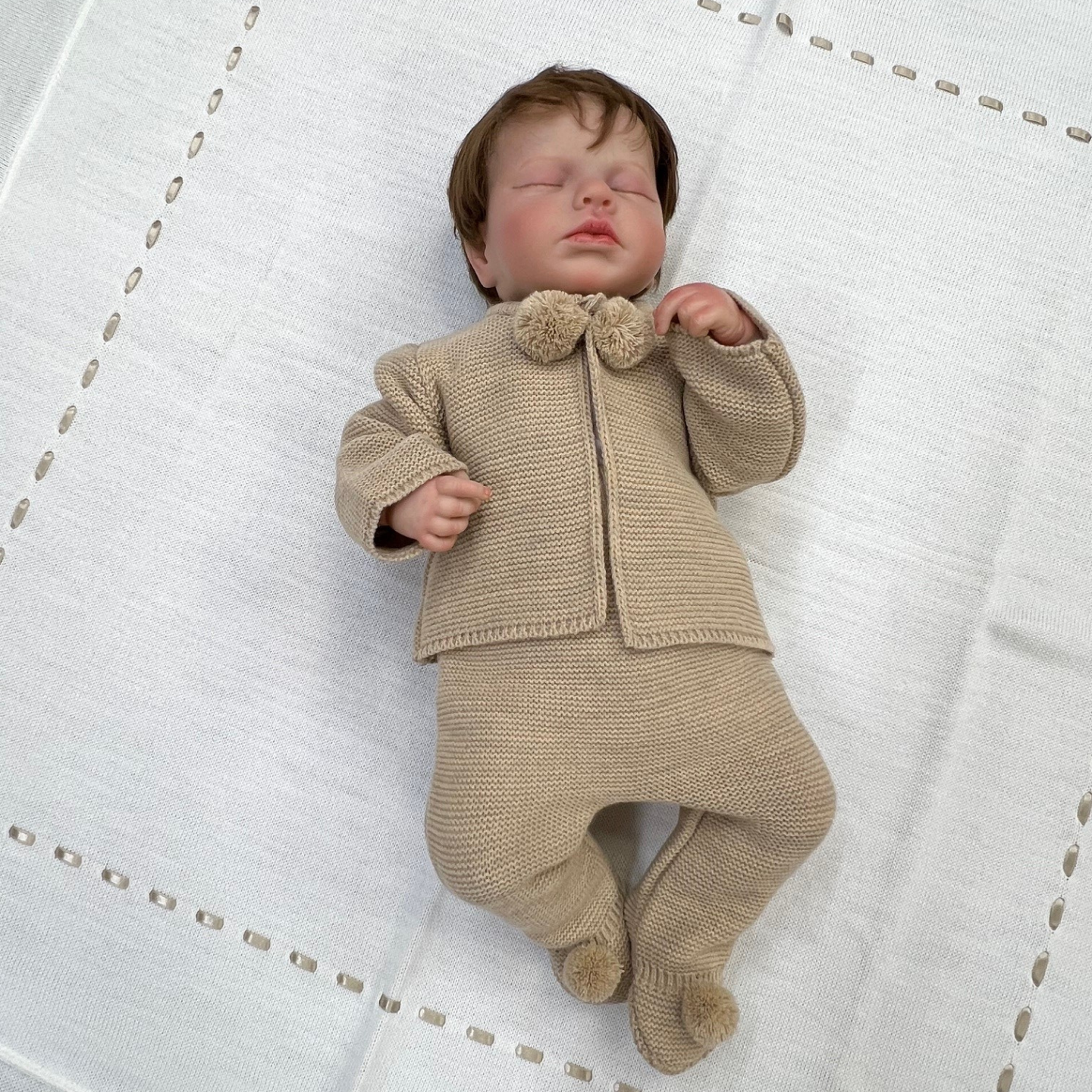 Biscuit Knit Unisex Pom Pom Suit
