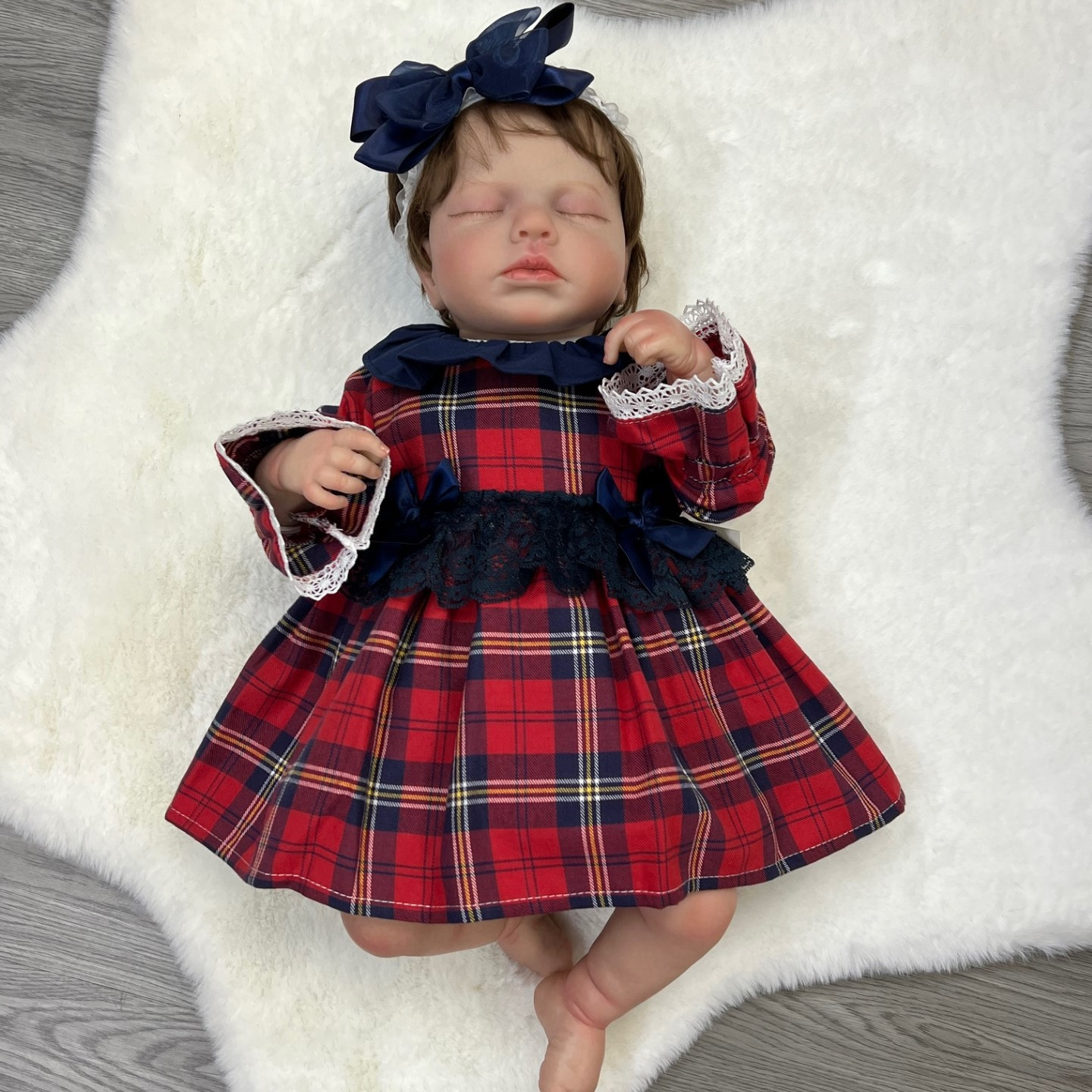 Red check sales girls dress