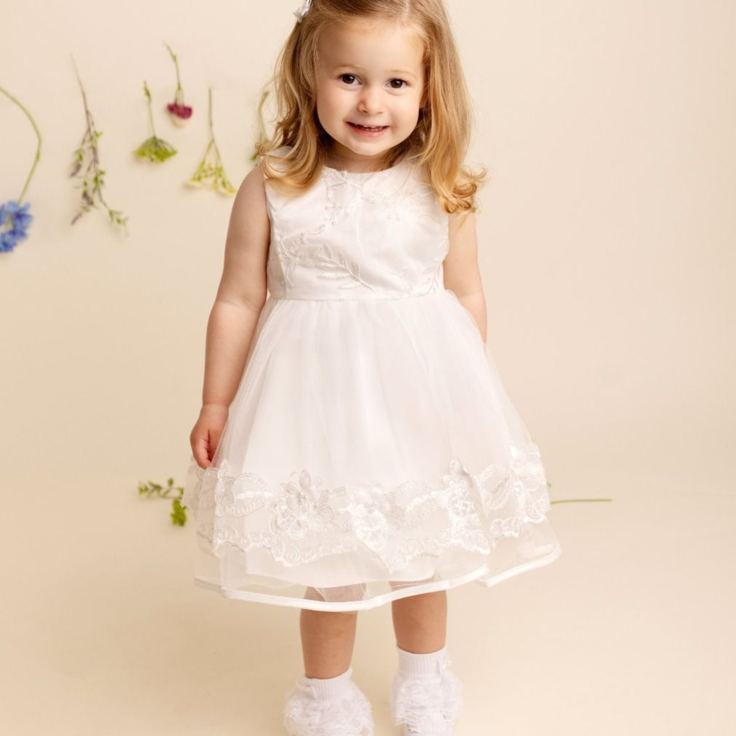 Girls Ivory Occasion Dress & Jacket