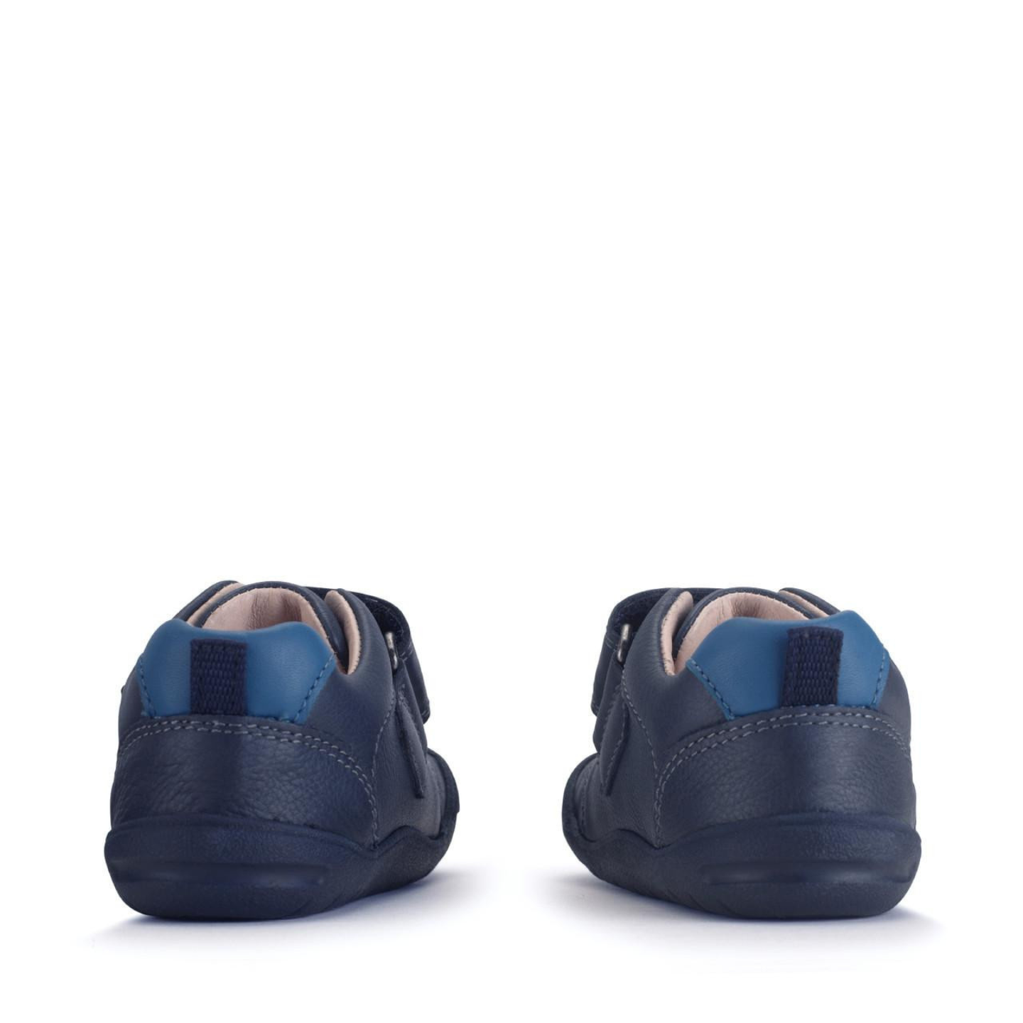 Start Rite Summit Navy Blue Leather Boys Rip Tape First Walking Shoe