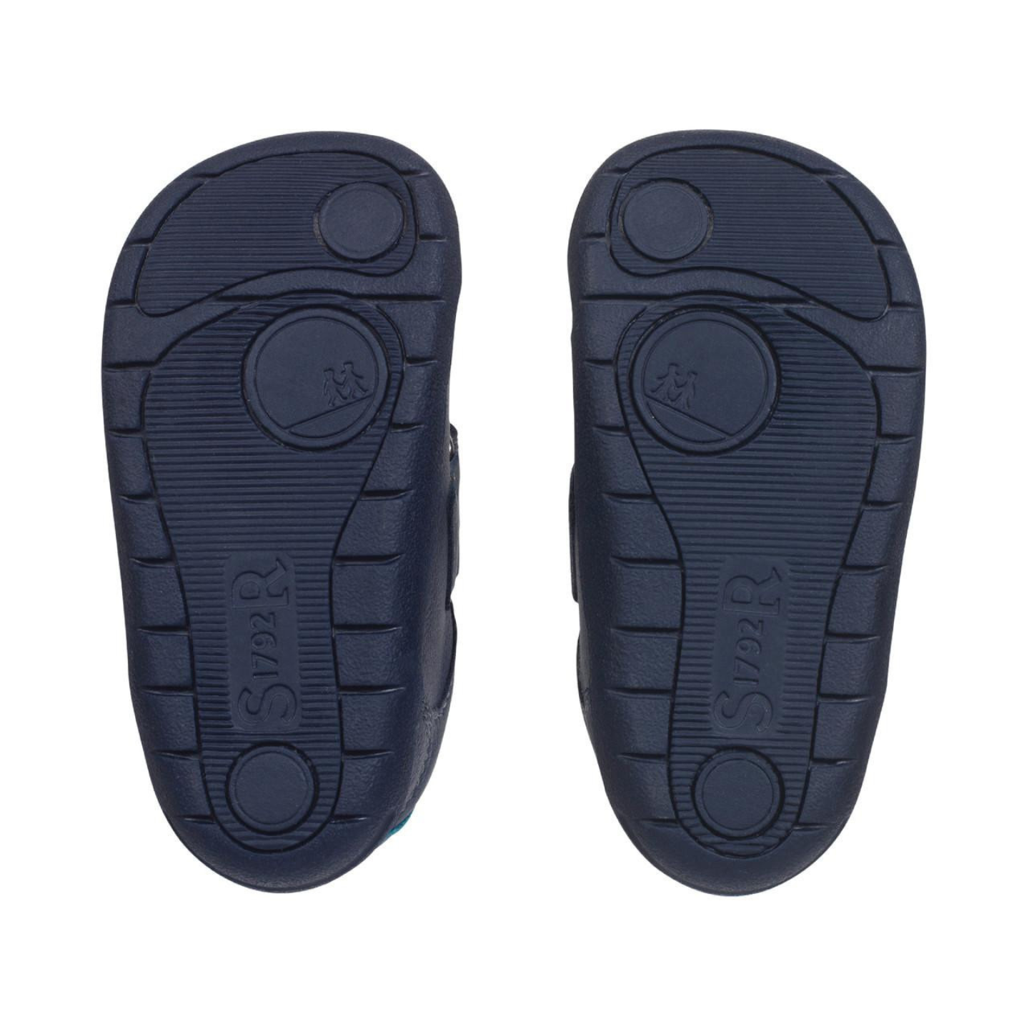 Start Rite Summit Navy Blue Leather Boys Rip Tape First Walking Shoe