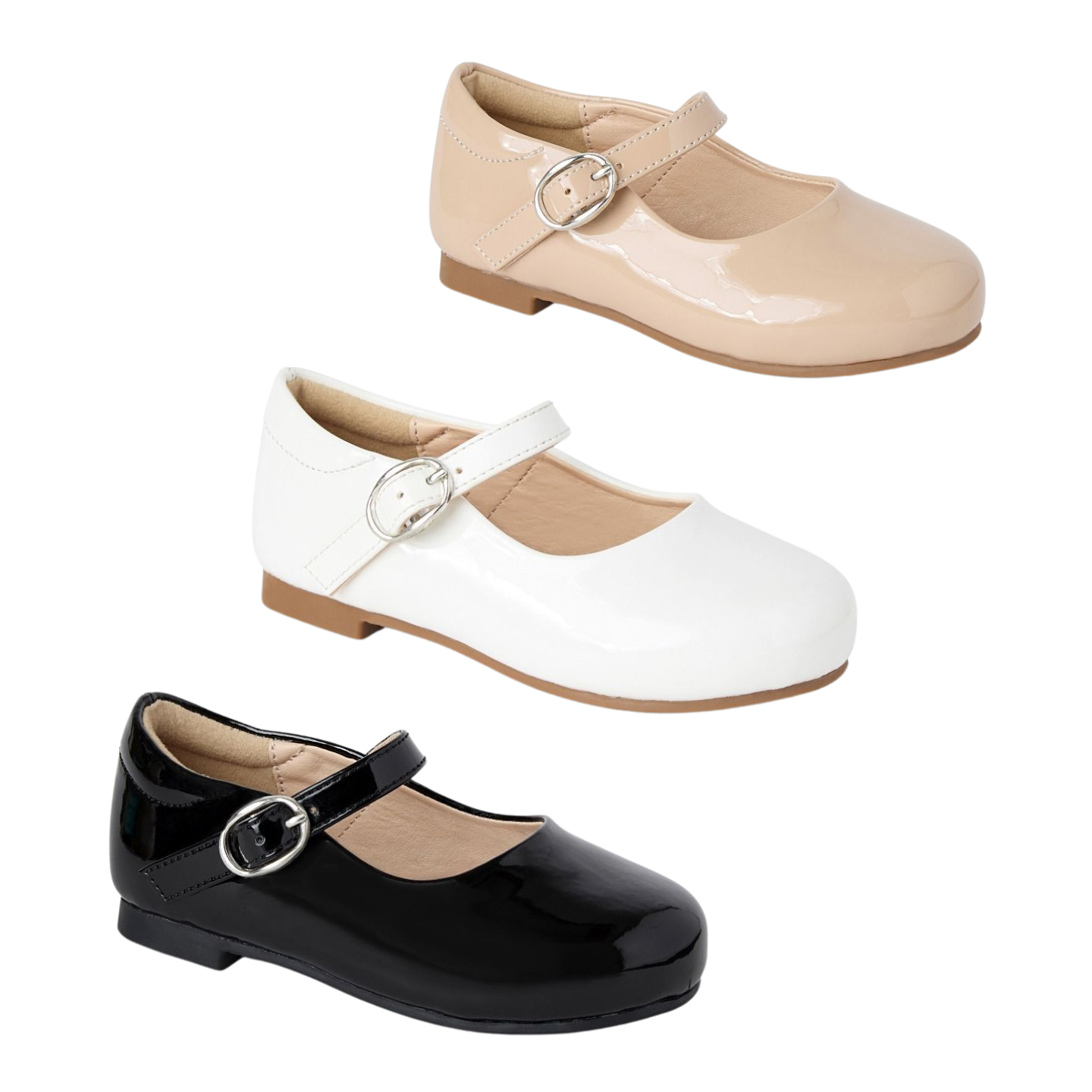 Elenor White Patent Shoe