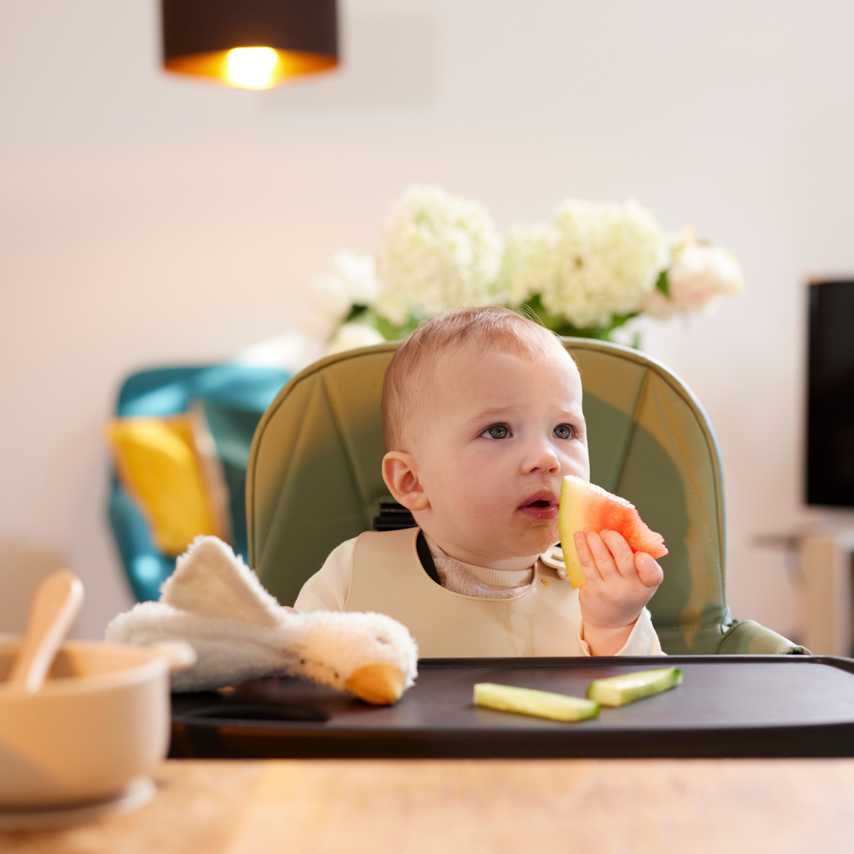Ickle Bubba Flip Magic Fold Highchair - Sage Green