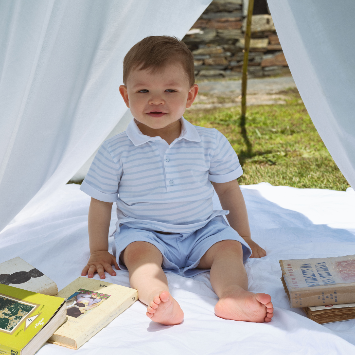 Deolinda Boys Blue Short Set