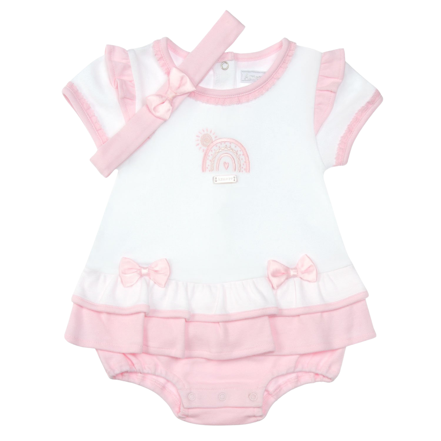 Amore Girls Romper With Headband