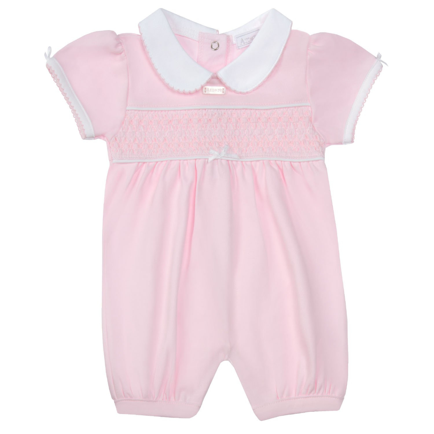 Amore Girls Pink Smock Romper