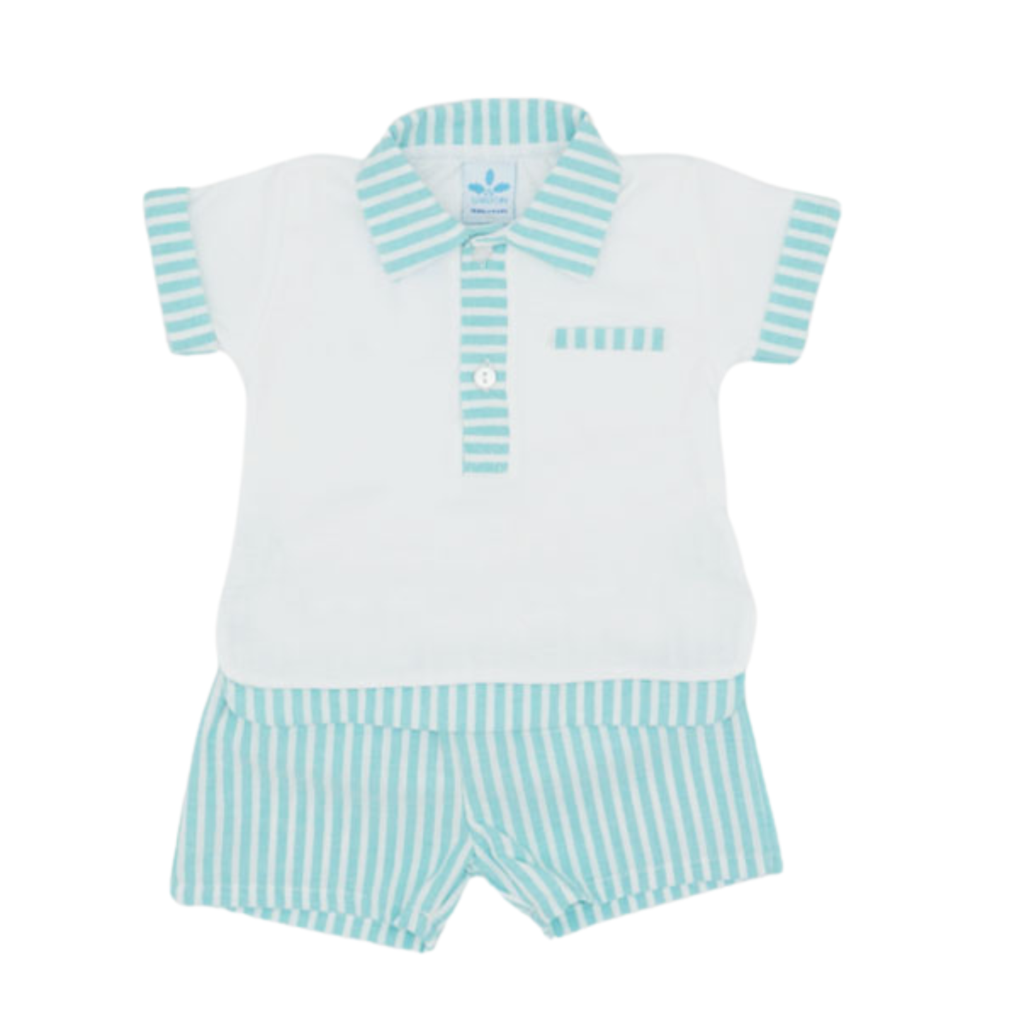 Sardon Boys Green Stripe Short Set