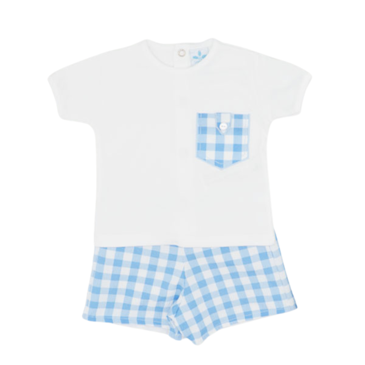 Sardon Blue Check Boys Short Set