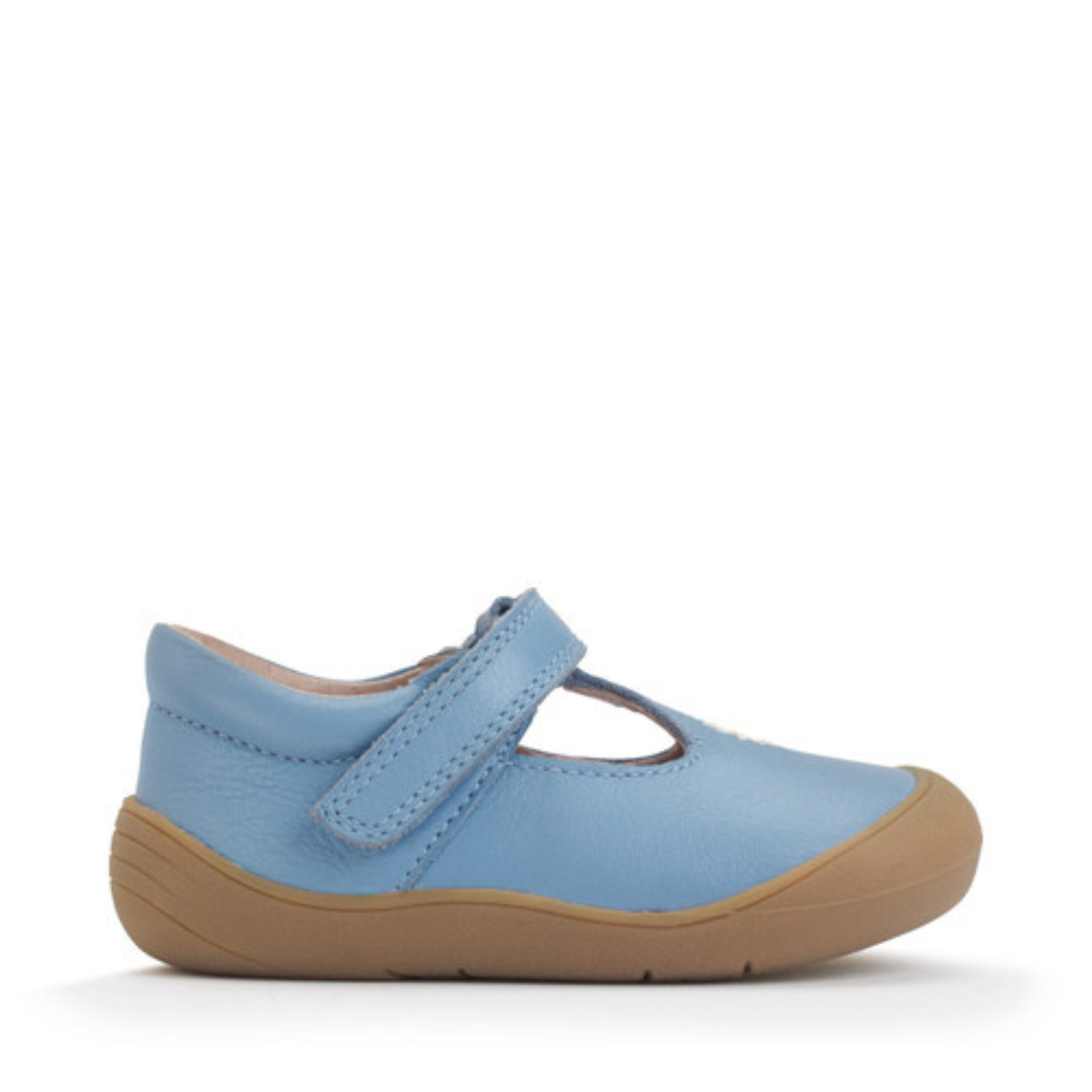 Start Rite Floret Cornflower Blue Leather Riptape First Walking Shoe