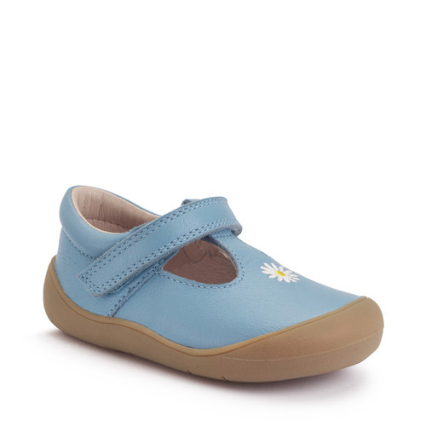 Start Rite Floret Cornflower Blue Leather Riptape First Walking Shoe