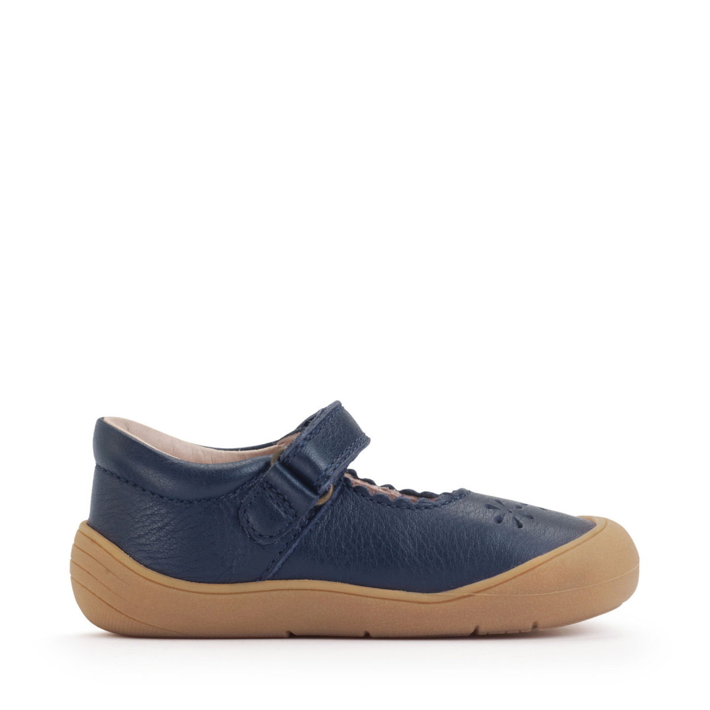 Start Rite Eva Navy Leather Riptape First Walking Shoe