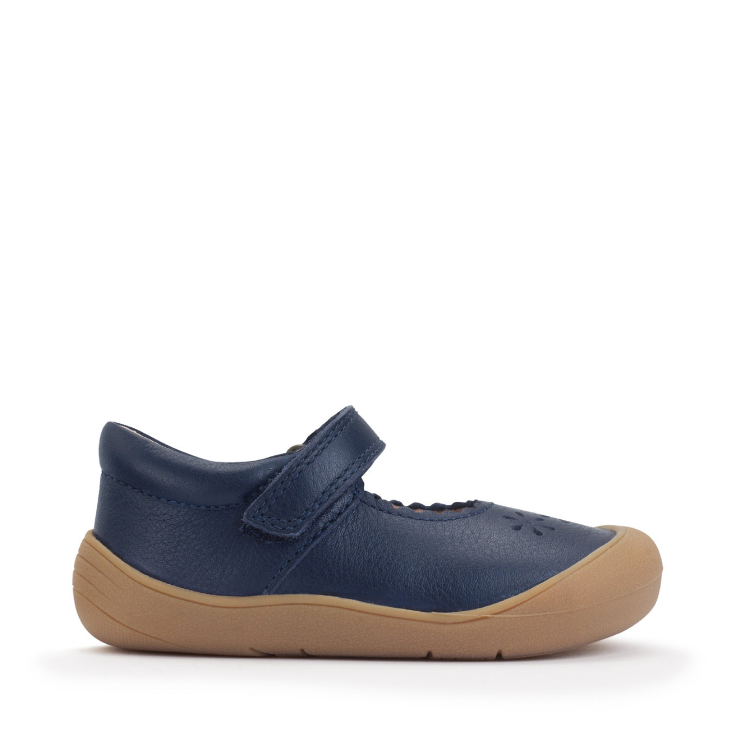 Start Rite Eva Navy Leather Riptape First Walking Shoe