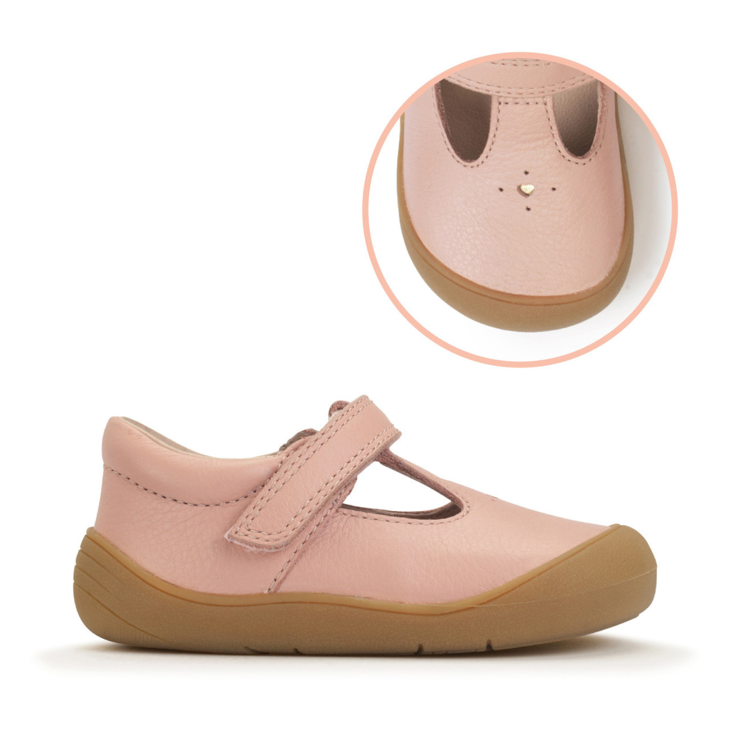Start Rite Charms Dusky Pink Leather Girls First Walking Shoe