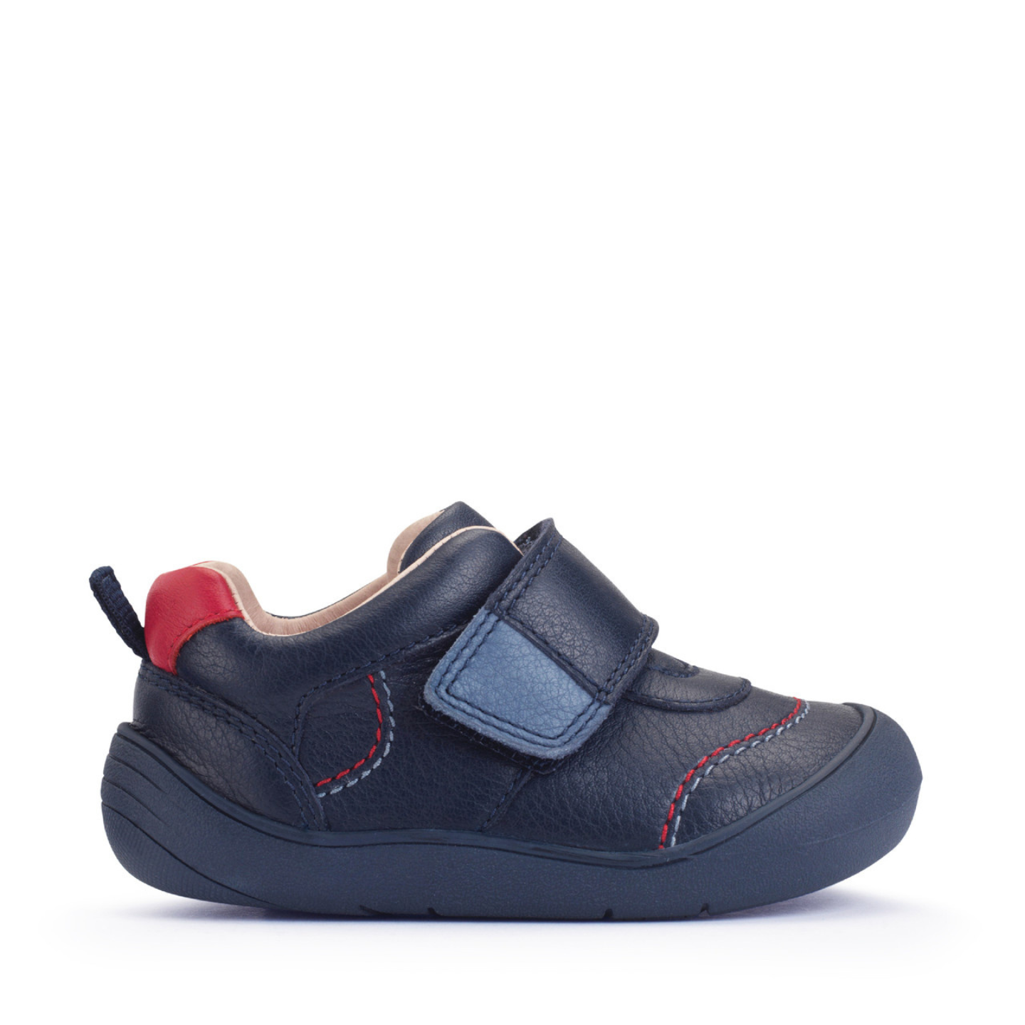 Start Rite Trail Navy Leather Boys Riptape First Walking Shoe
