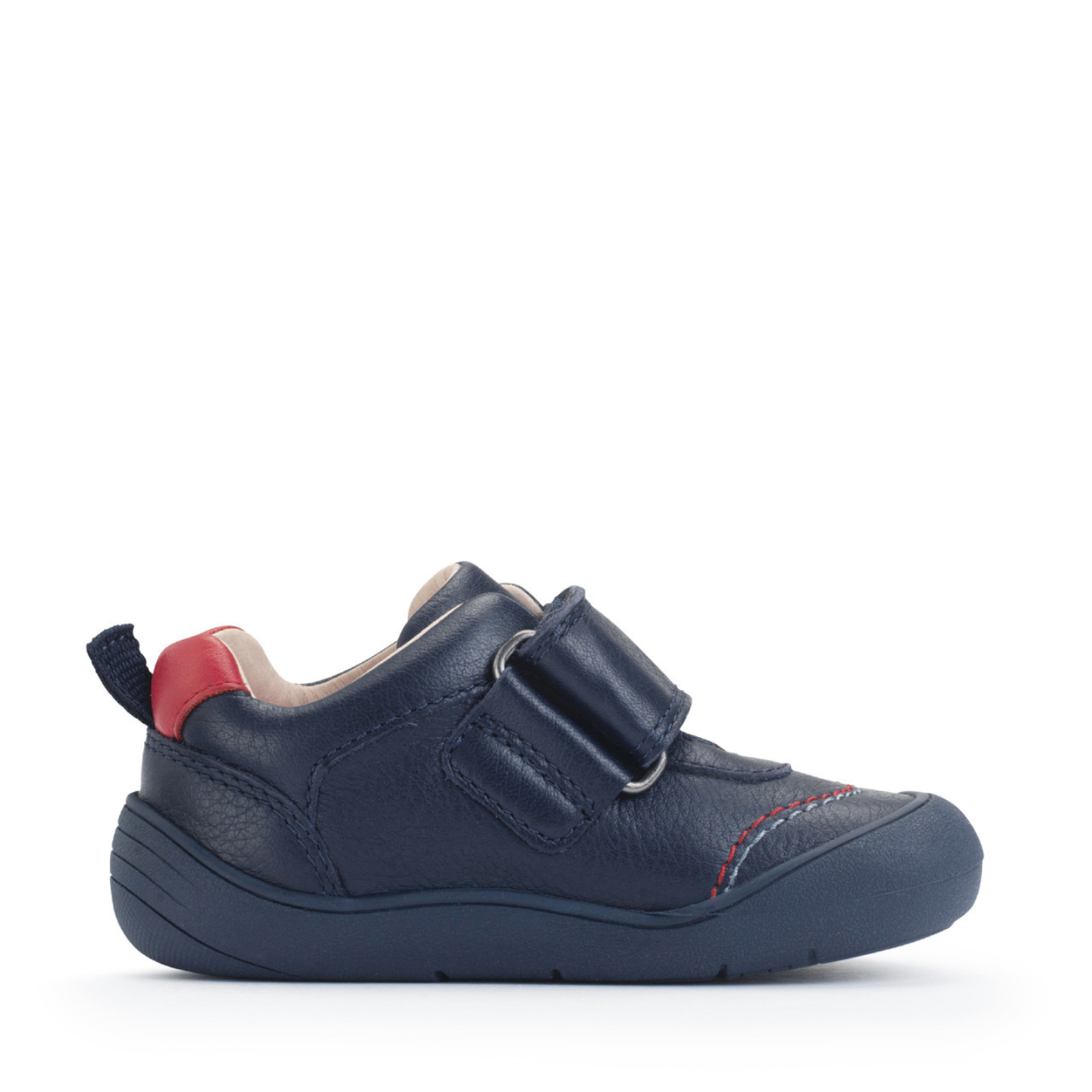 Start Rite Trail Navy Leather Boys Riptape First Walking Shoe