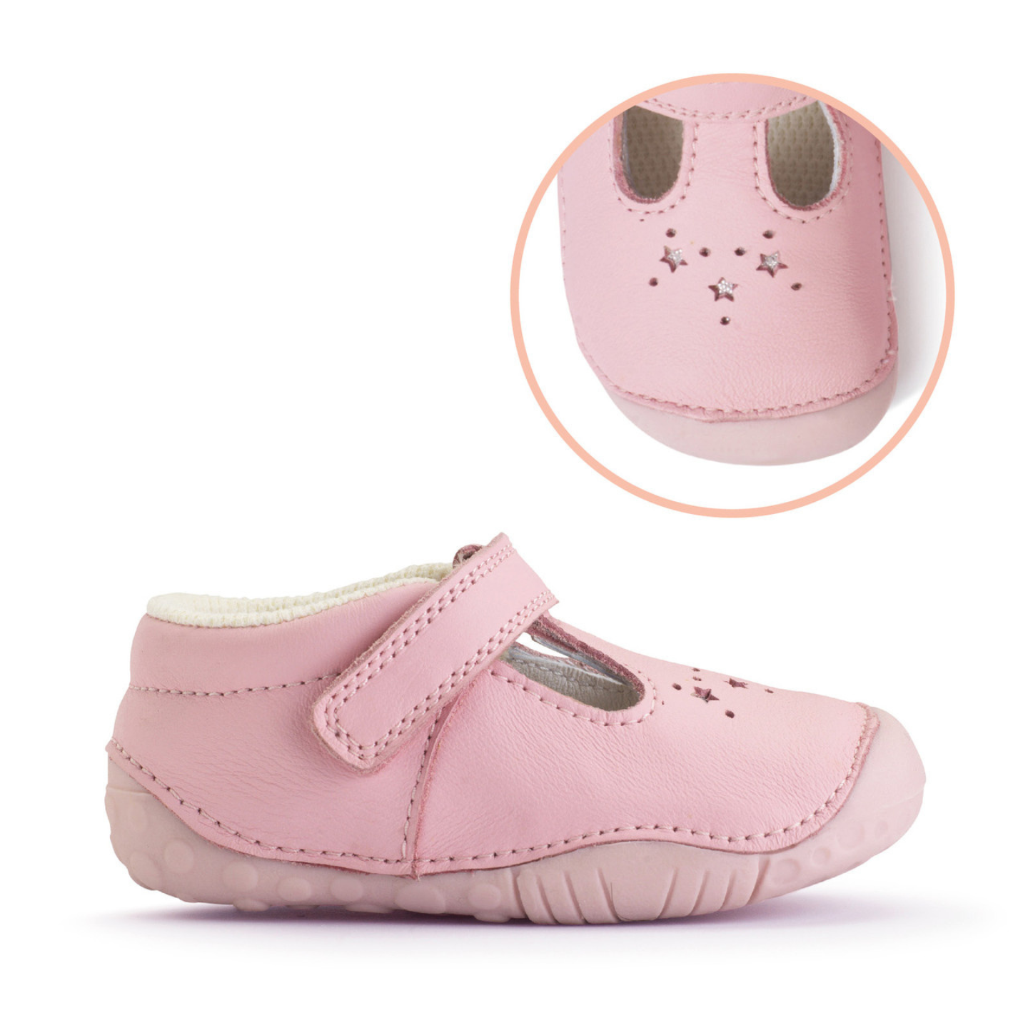 Start Rite Tumble Sugar Pink Leather Girls T Bar Pre Walkers