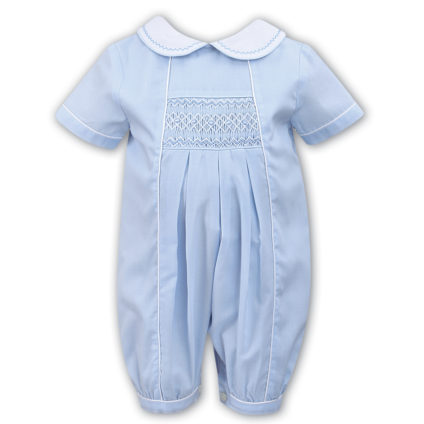 Sarah Louise Blue Smock Romper