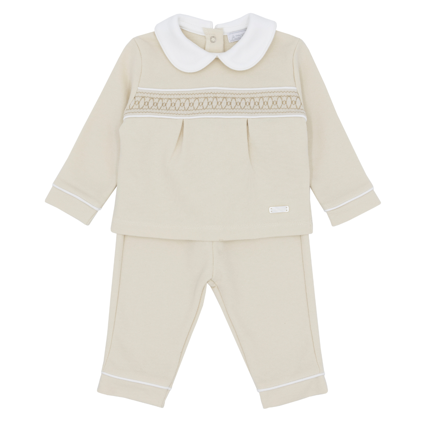 Amore Beige Smock Two Piece Set