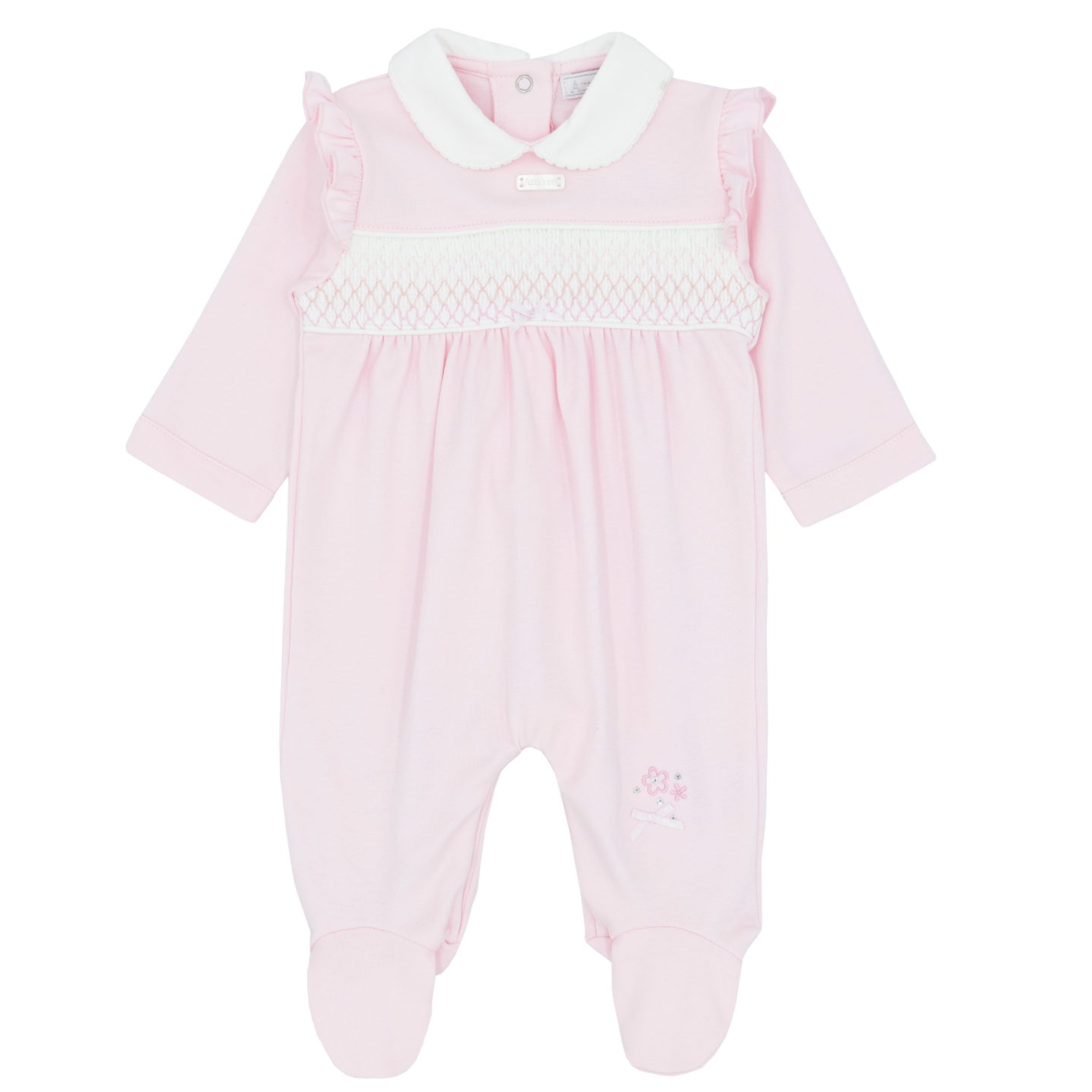 Amore Pink Smock Sleepsuit