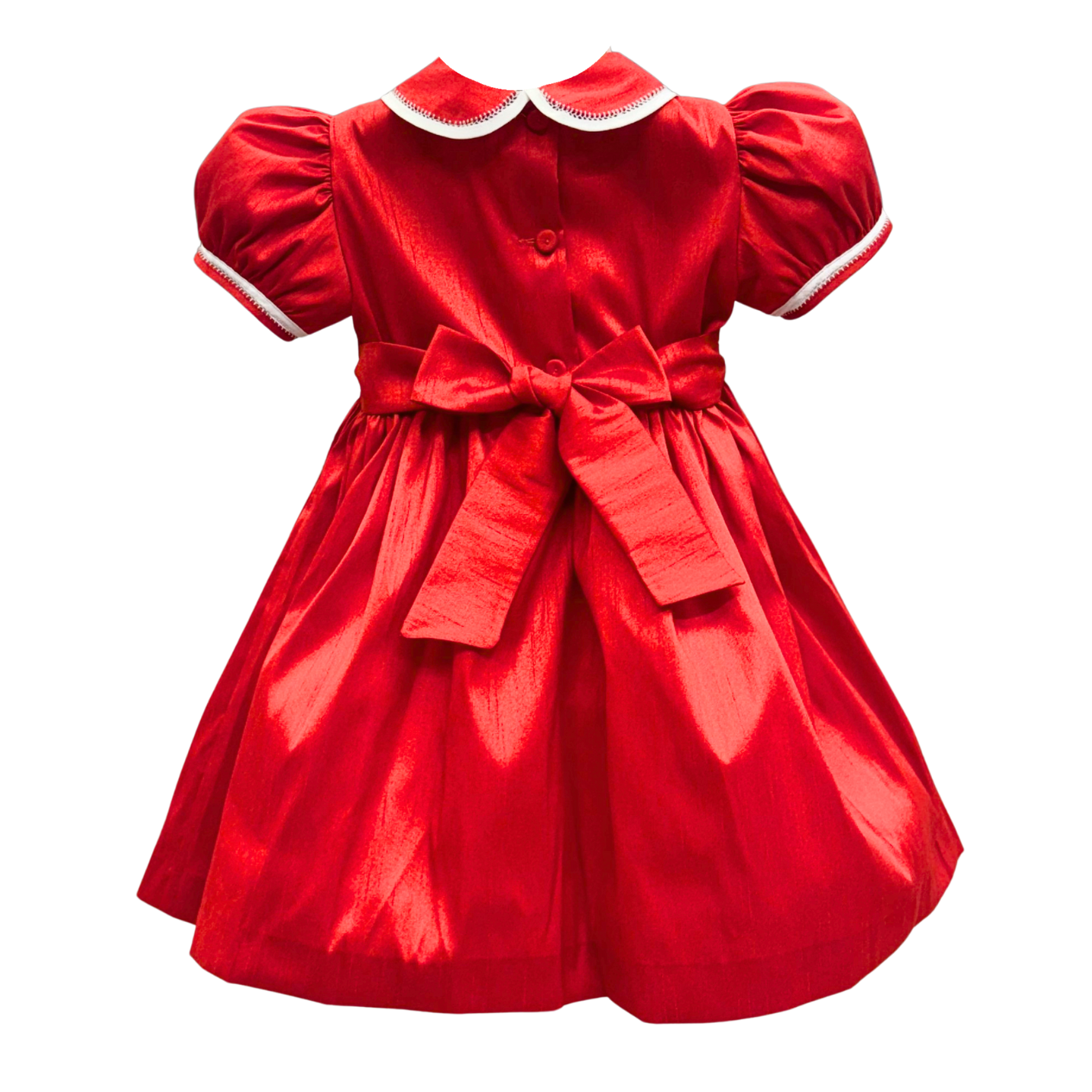 Pretty Originals Girls Red Smock Dress