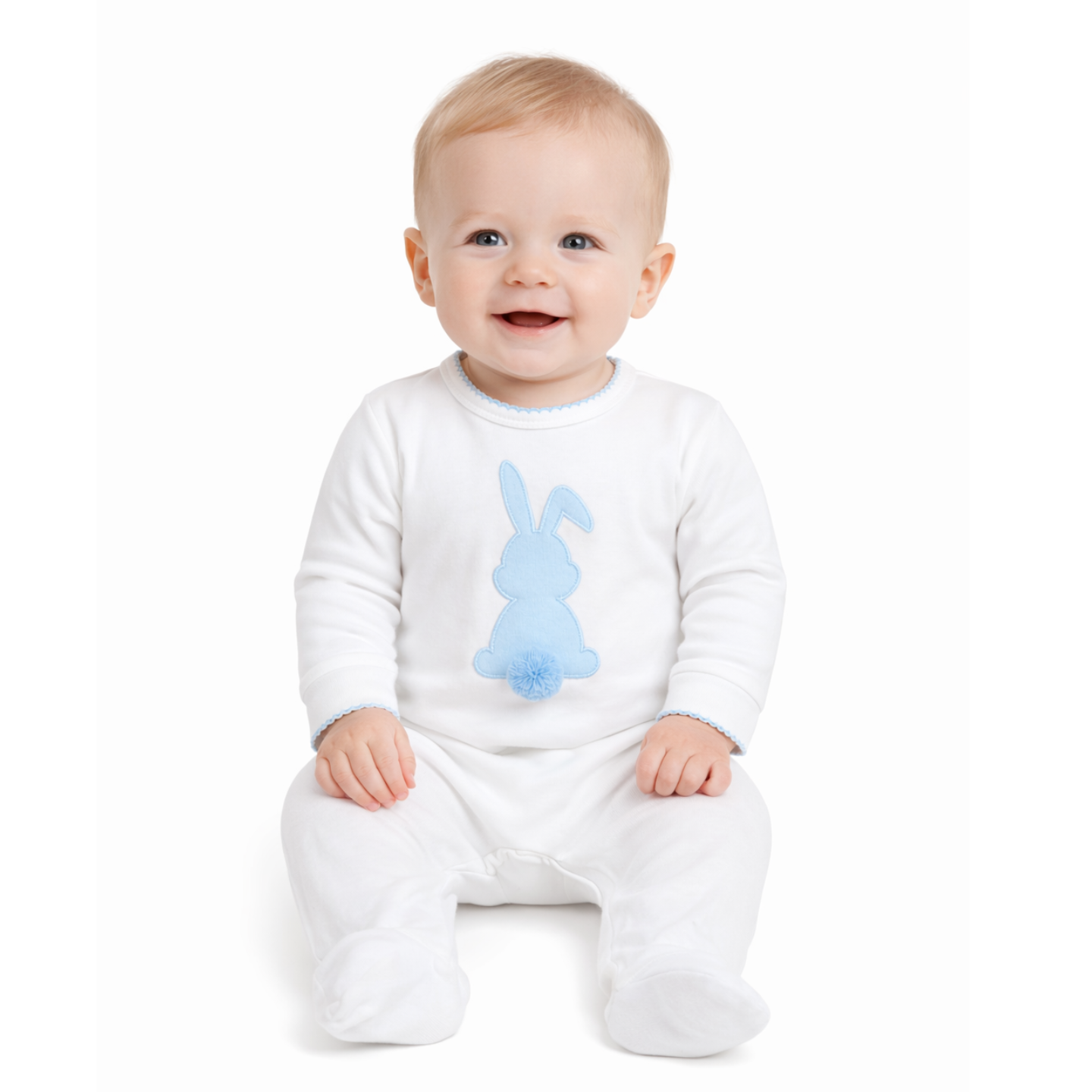 Sardon Baby Blue Bunny Babygrow