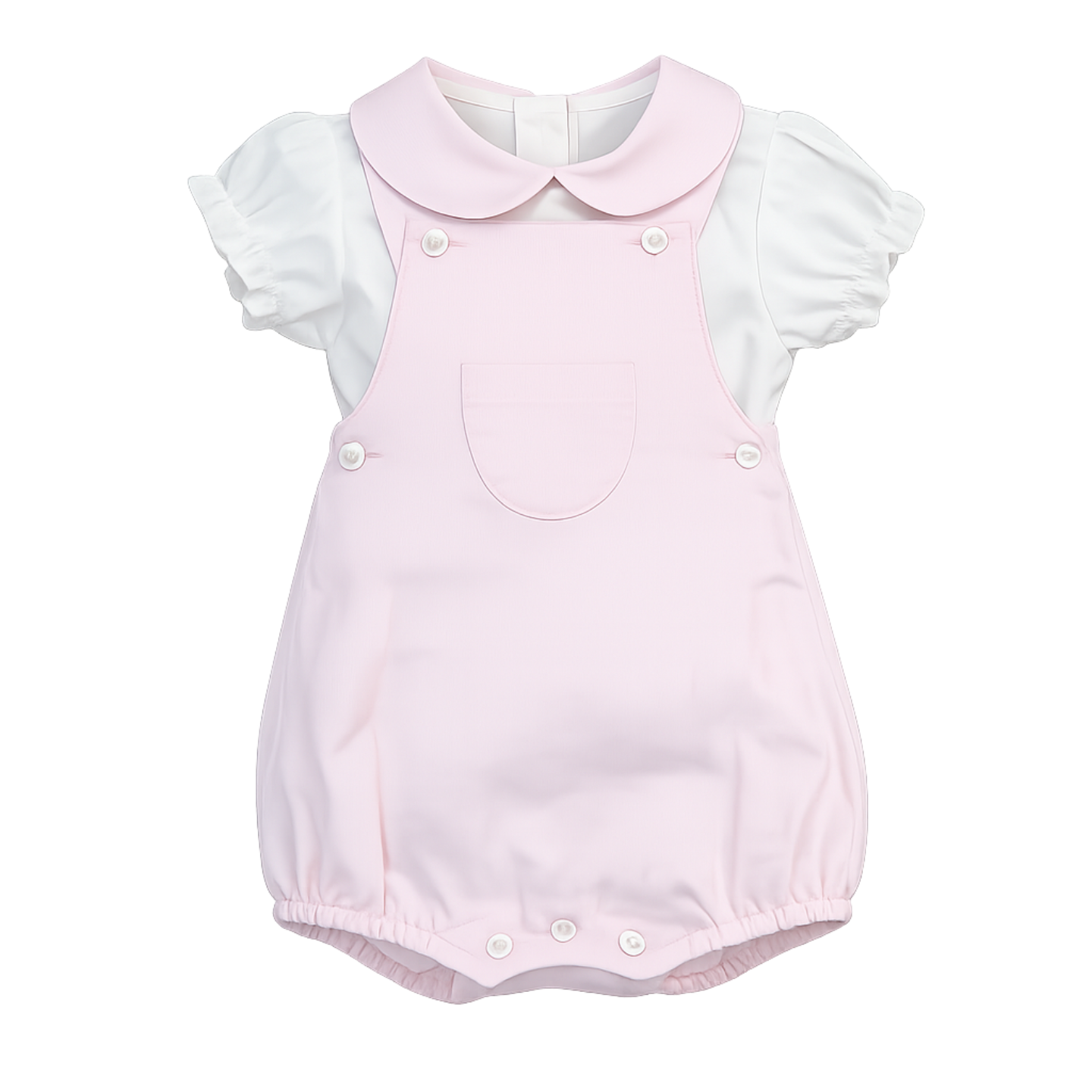 Little Nosh Baby Pink Romper & Blouse Set