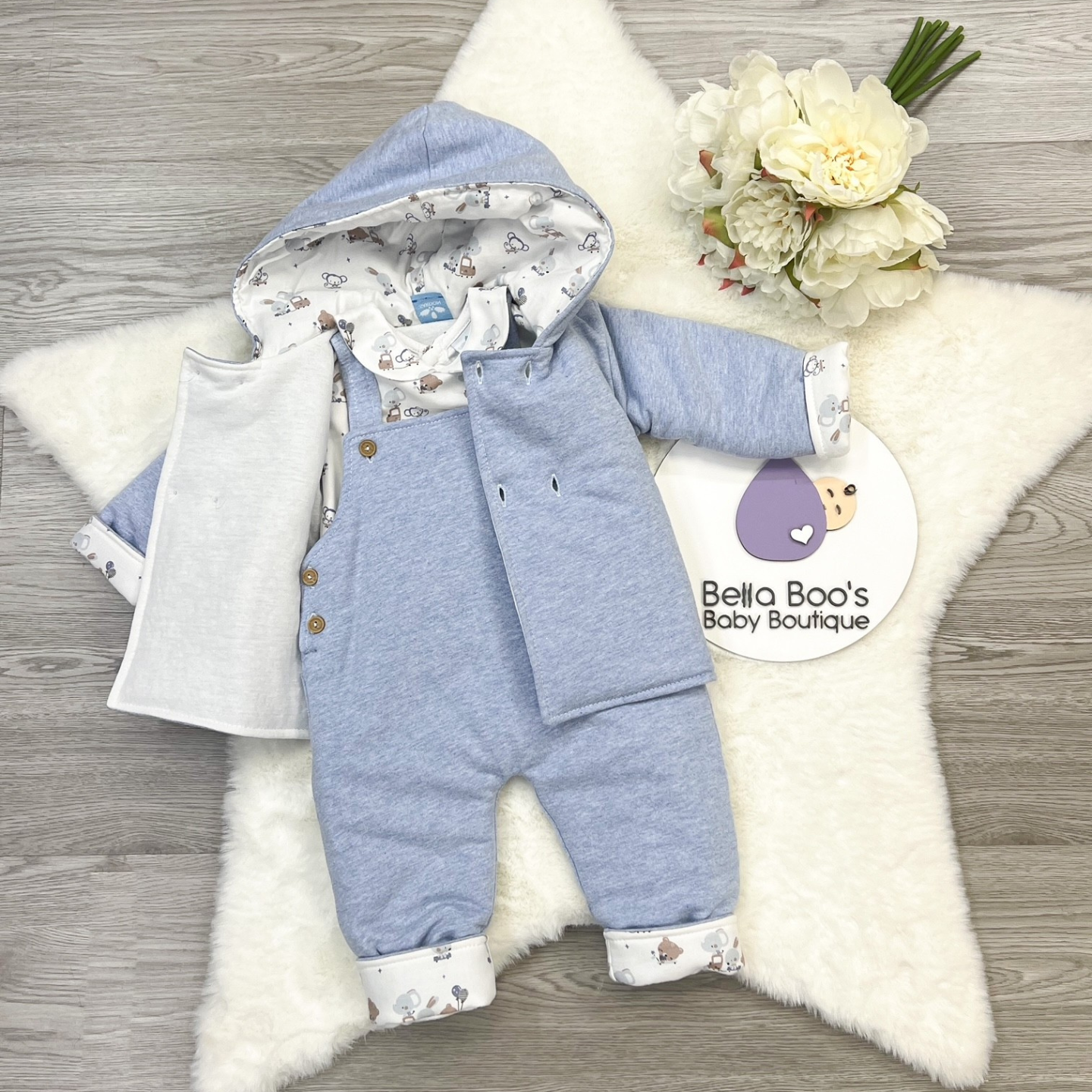 Sardon Boys Dungaree & Jacket Set