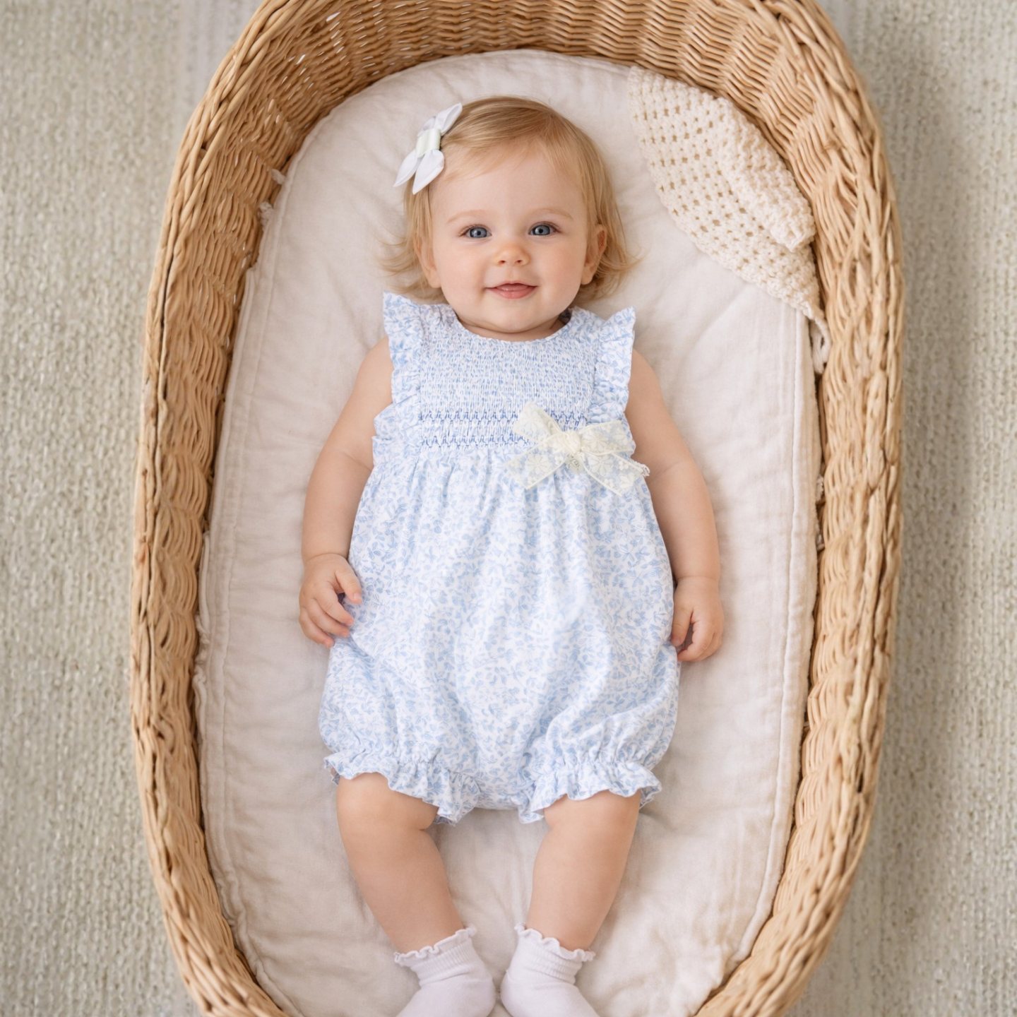 Deolinda Baby Girls Iris Smock Romper