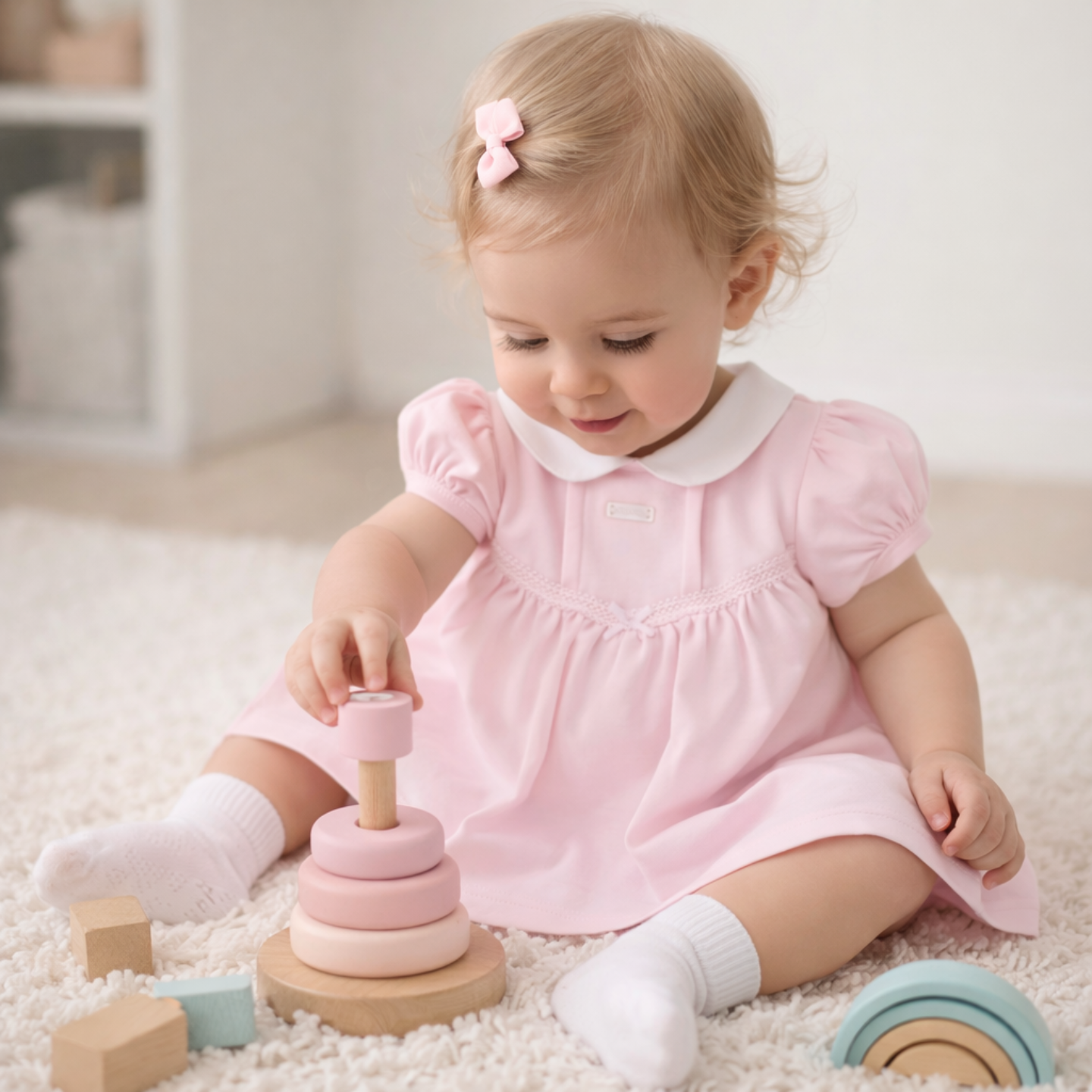 Amore Girls Pink Dress With Pants