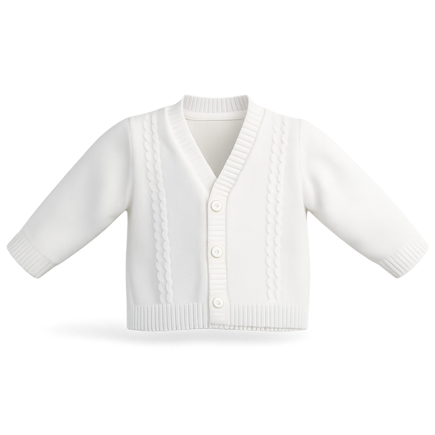White Cable Knit Cardigan