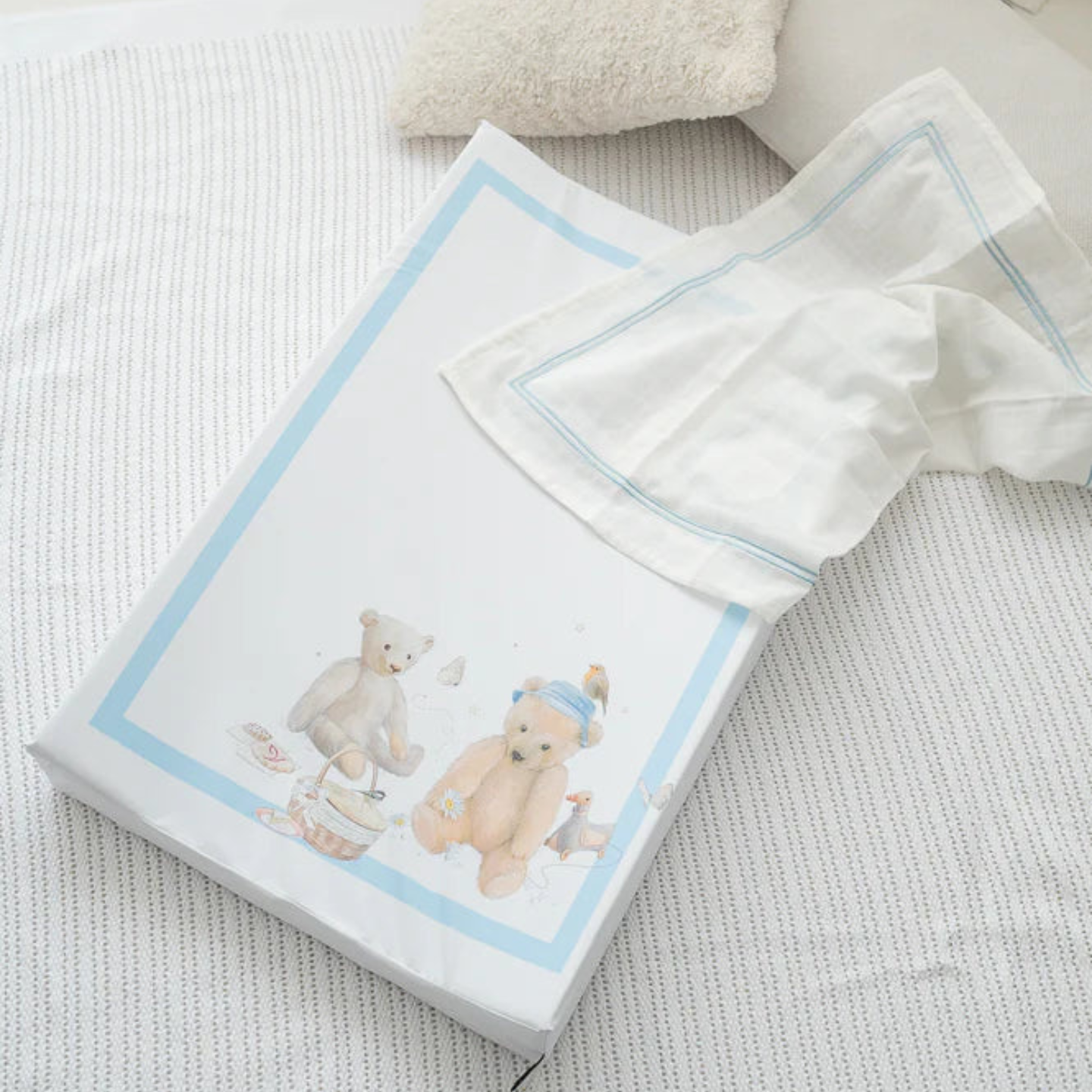 Gilded Bird Teddy Bears Picnic Wedge Changing Mat
