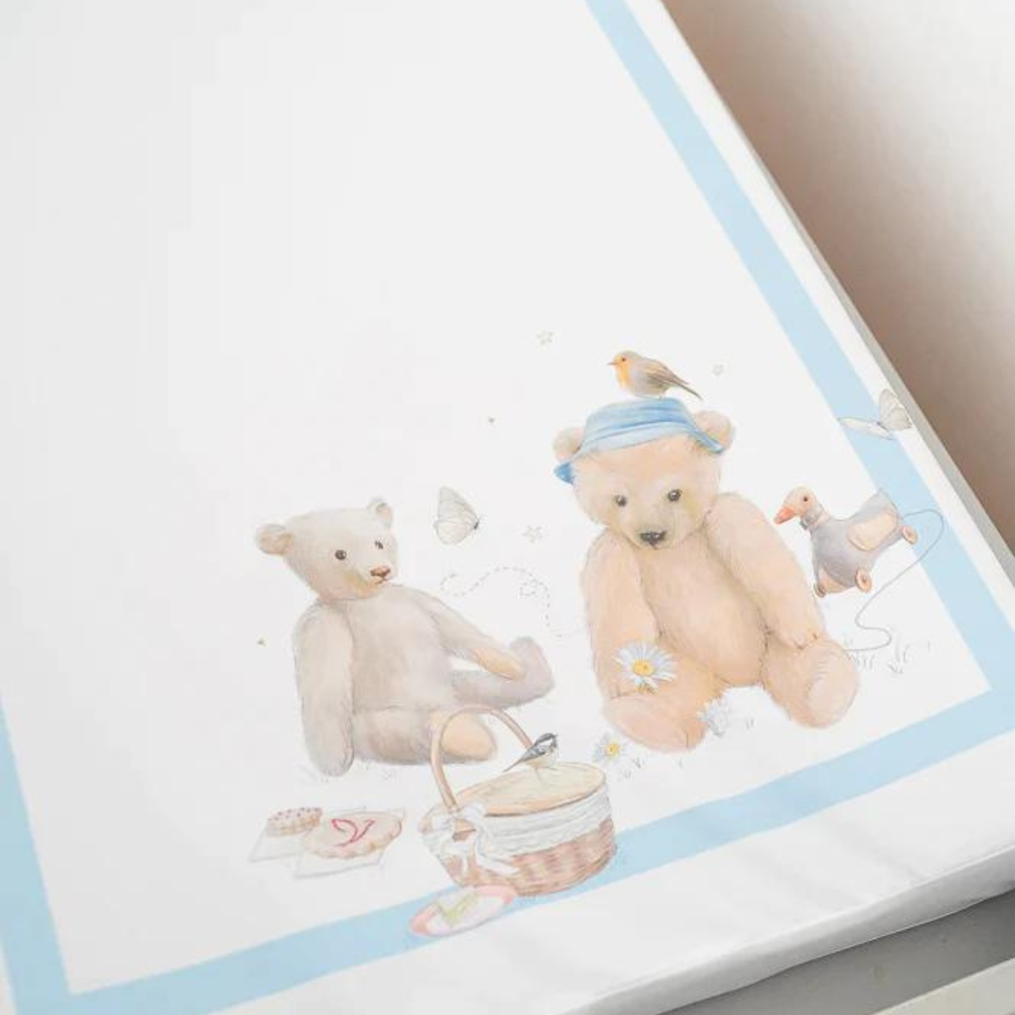 Gilded Bird Teddy Bears Picnic Wedge Changing Mat