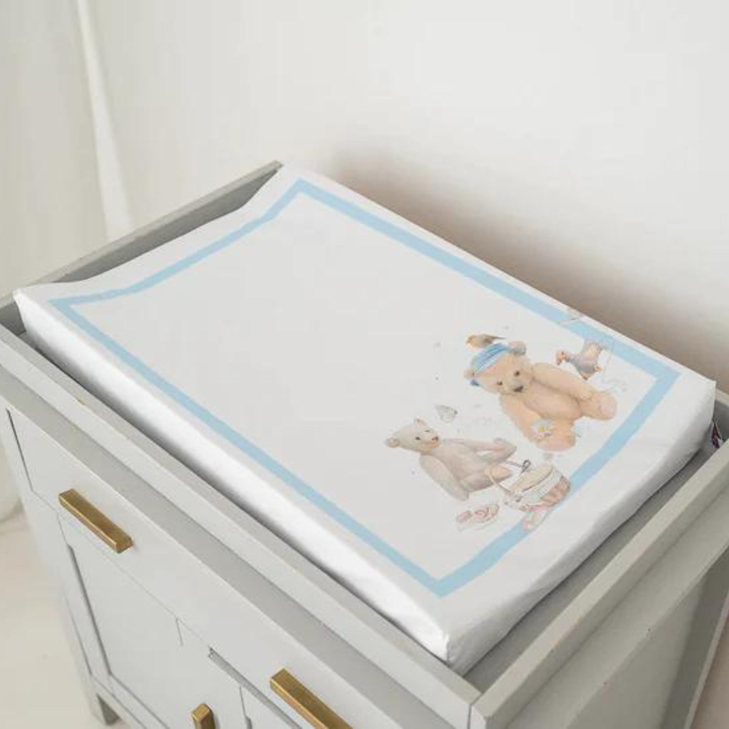 Gilded Bird Teddy Bears Picnic Wedge Changing Mat