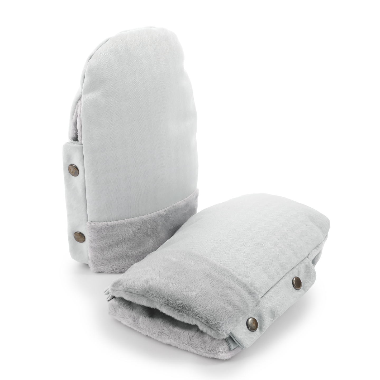 Egg Handmuffs - Houndstooth Silver