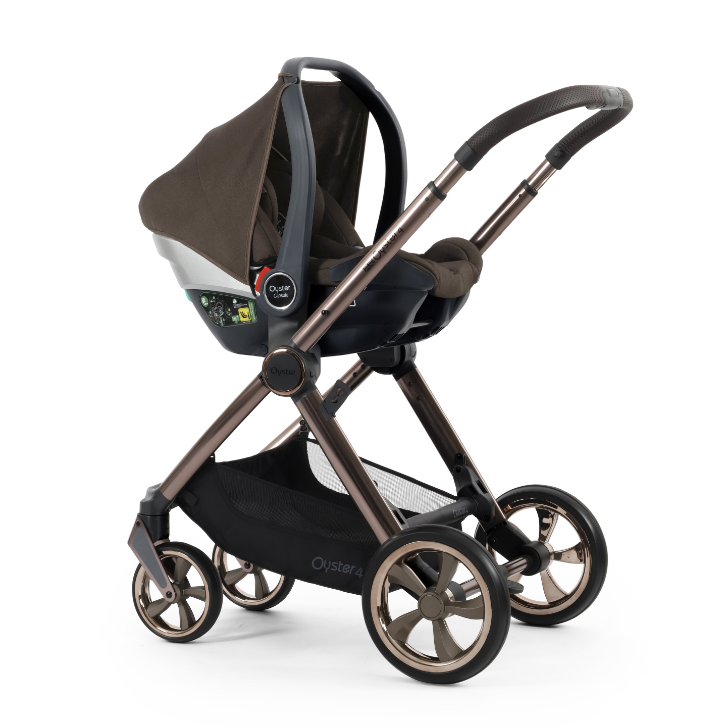 Babystyle Oyster4 Luxury 7 Piece Bundle - Chocolate Velvet *with FREE Stroller Organiser