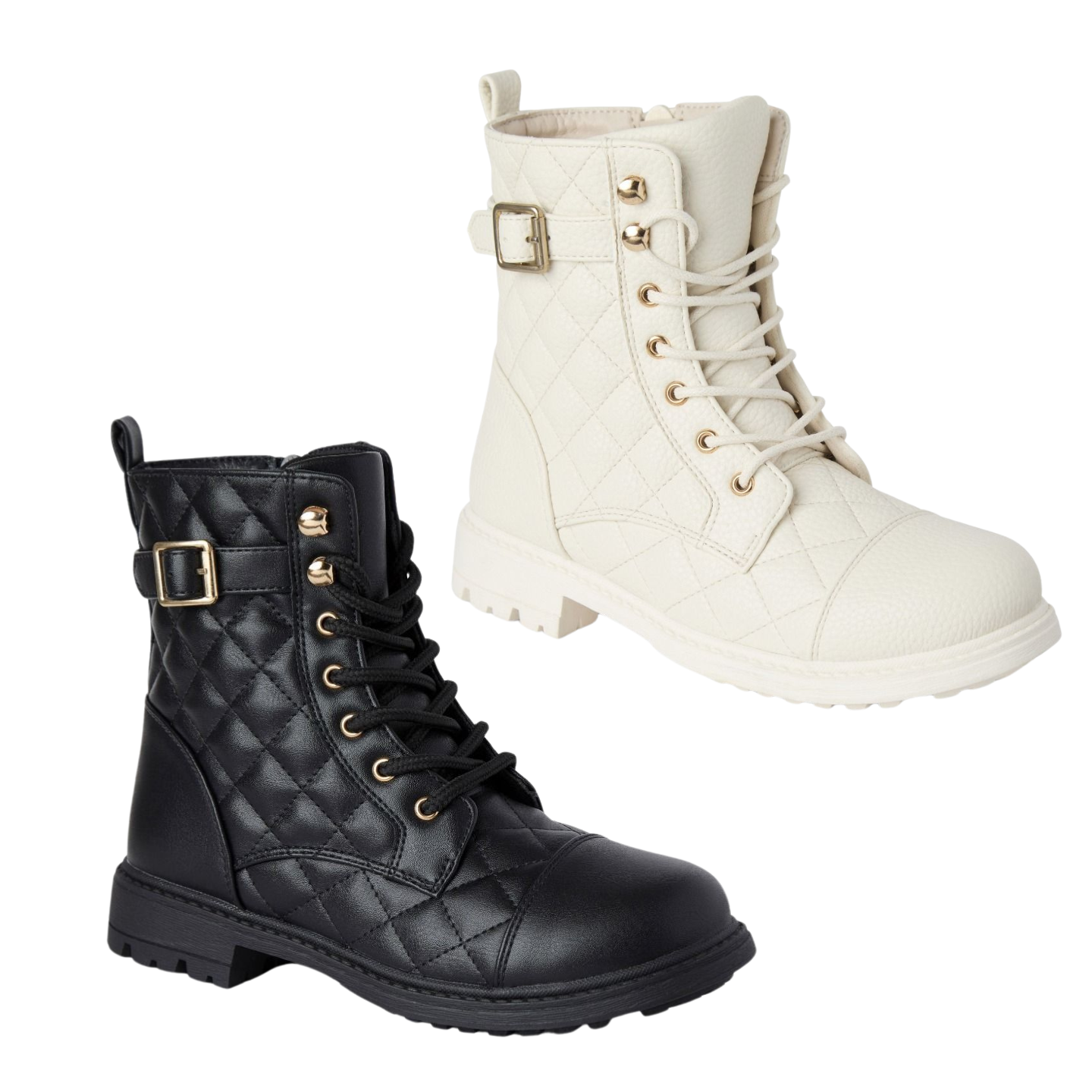 Sevva Girls Zip Up Cream Boots