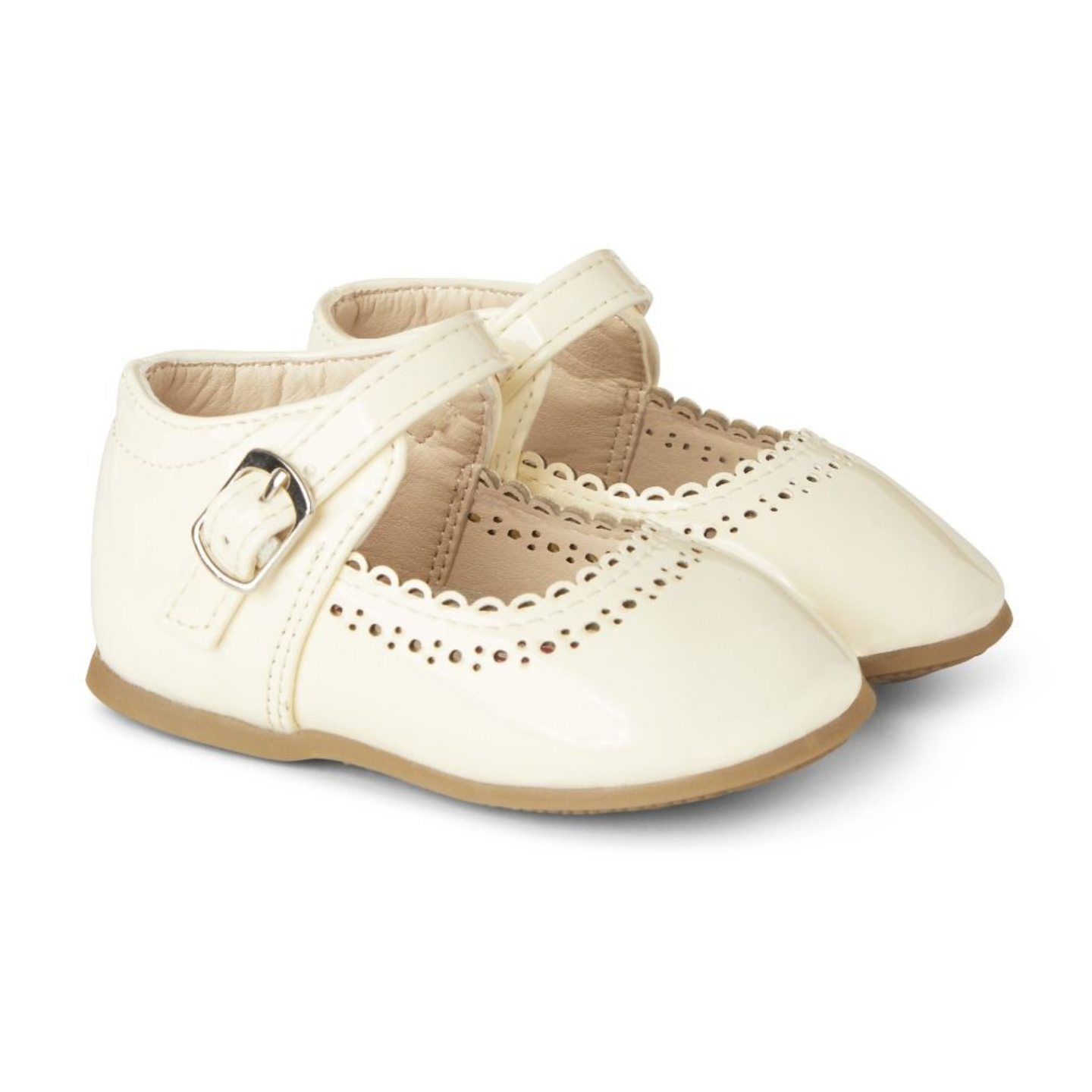 Debbie Cream Shoe With Buckle Fastening