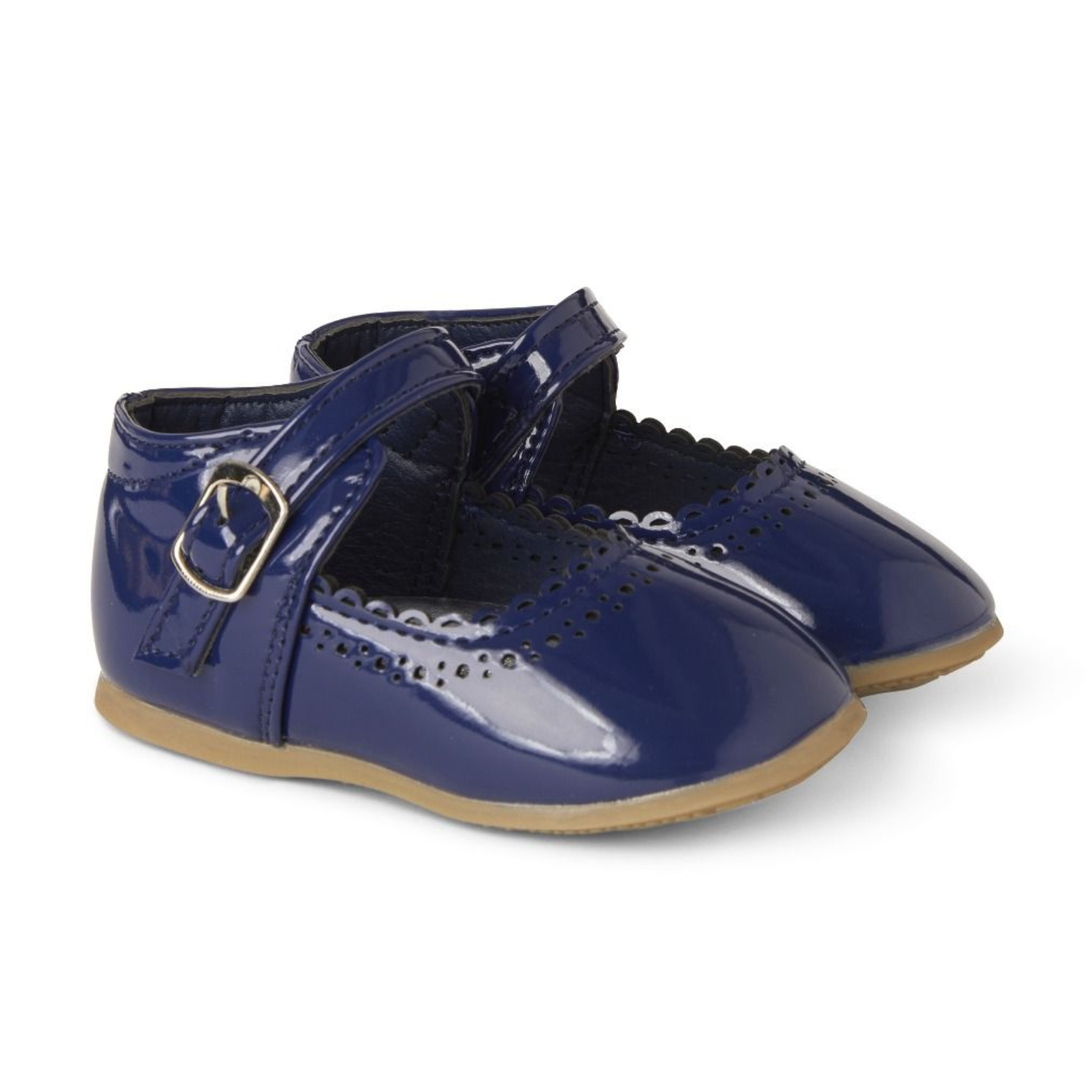 Debbie Navy Shoe With Buckle Fastening