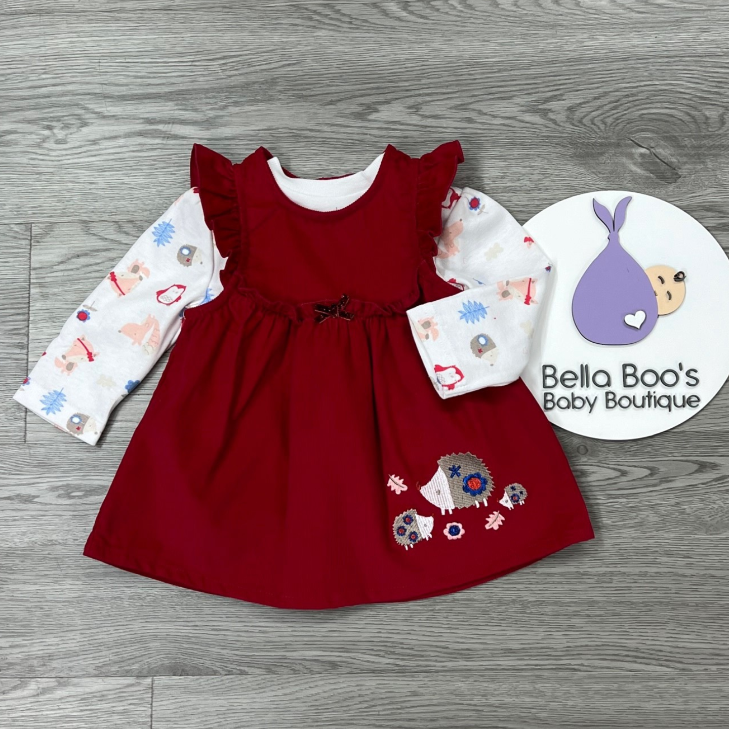 Baby Girls Autumn Print Dress Set