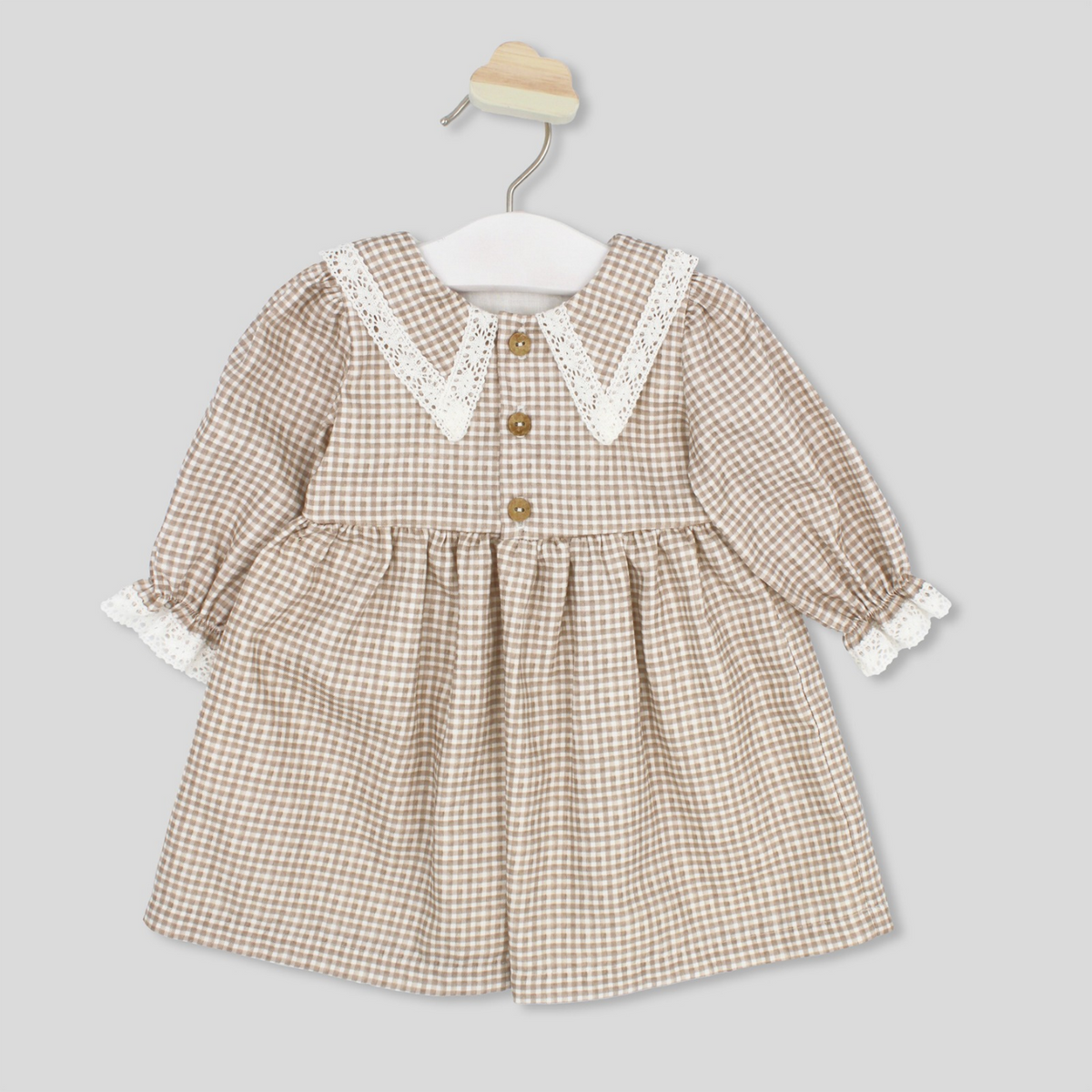 Rapife Girls Biscuit Gingham Dress