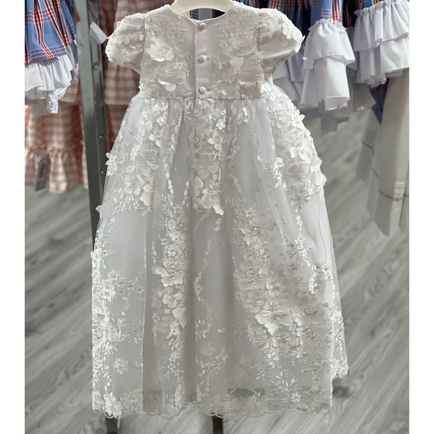 Baby Girls Racheal Christening Gown White